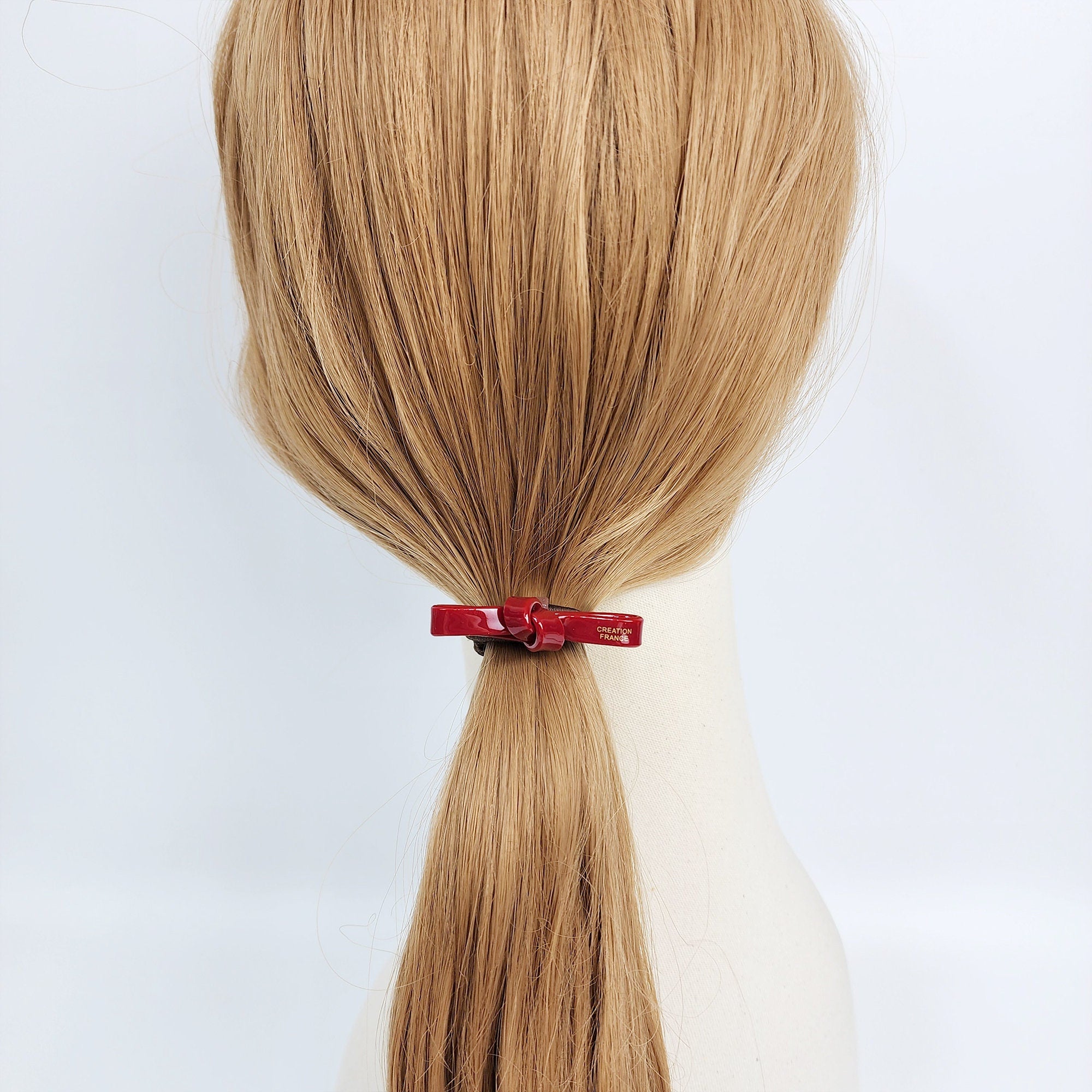 Leopard Mini Twist Ribbon Small Hair Tie (2.0 Inch) / Simple Cute Ponytail Holder / Hair Accessory for Woman / French Hair Tie