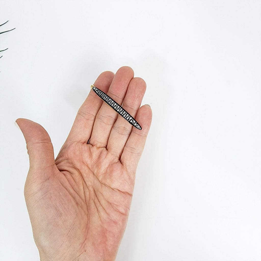 Laurence Long Oval Slim Bobby Pin (2.2 Inch) / Luxurious French Hair Pin / Hair Accessory for Woman / Mini Hair Clips