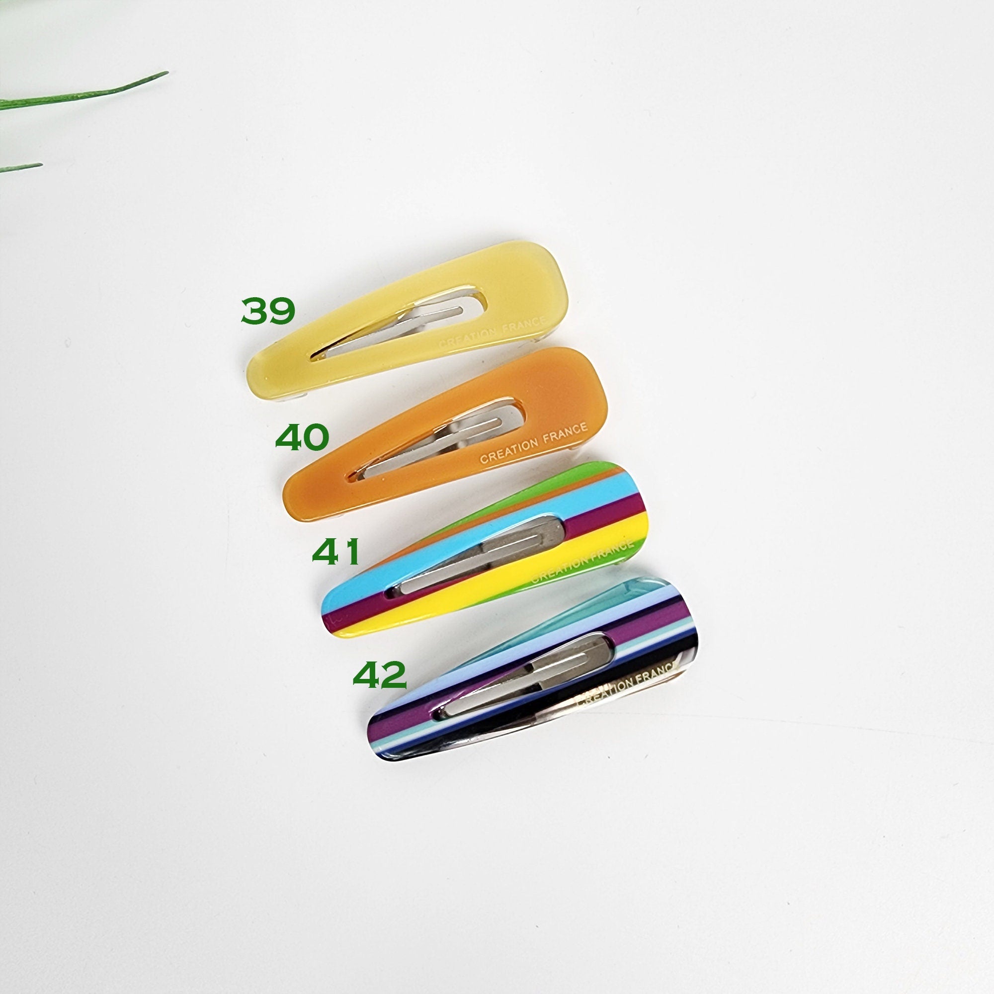 Leopard Aurora Triangle Snap Clip (2.2 Inch) / Tortoise Marble Hairgrip Barrette / French Hair Pin / Tic Tac Hair Clip Pin