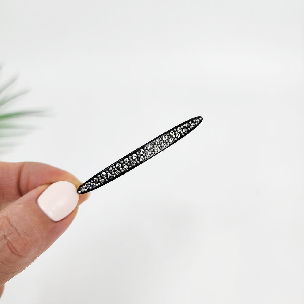 Laurence Long Oval Slim Bobby Pin (2.2 Inch) / Luxurious French Hair Pin / Hair Accessory for Woman / Mini Hair Clips