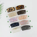 Leopard Bella Square Big Hair Claw Clip / Tortoise Shell French Hair Pin / Hair Accessory for Woman / Jumbo Hair Clip