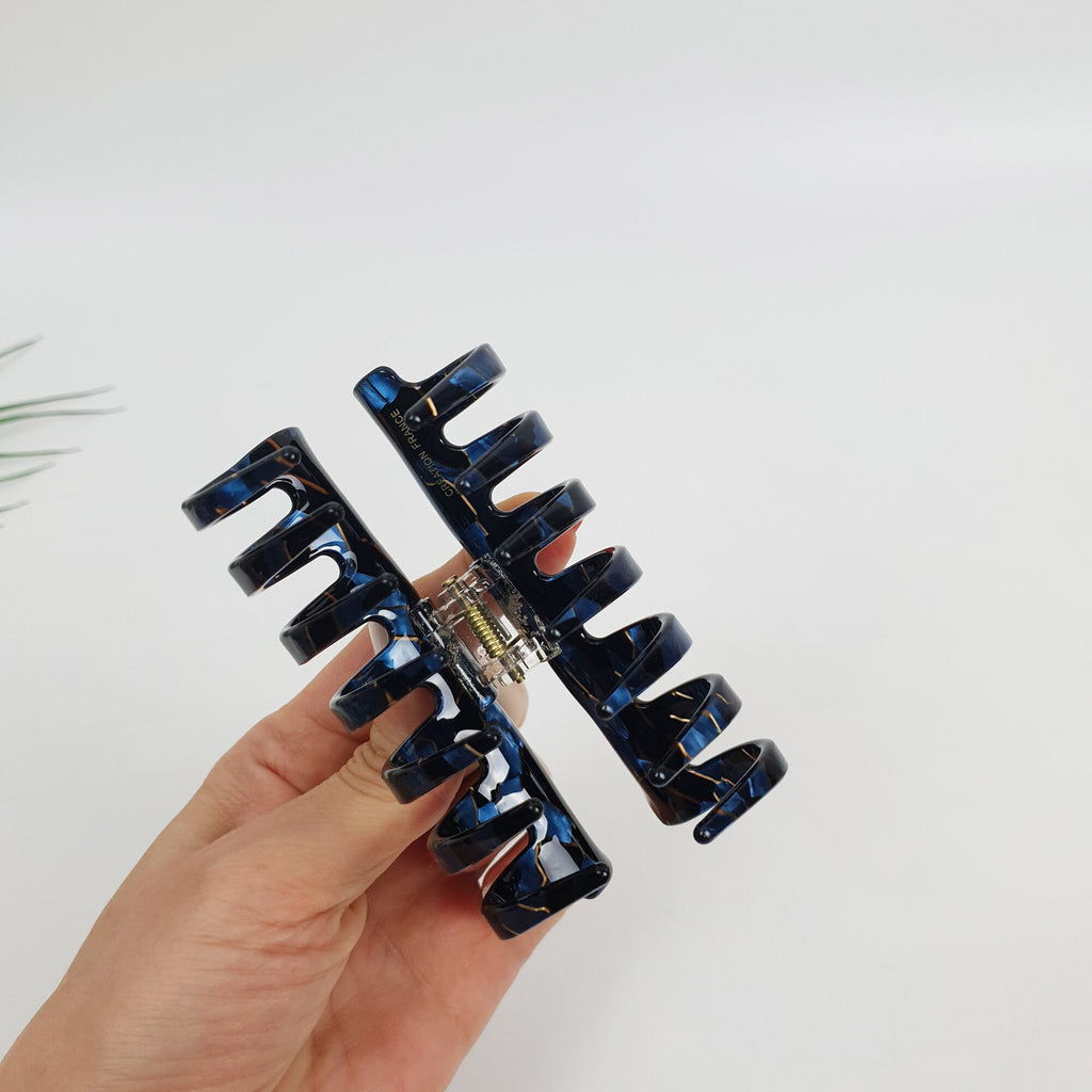 Leopard Bella Square Big Hair Claw Clip / Tortoise Shell French Hair Pin / Hair Accessory for Woman / Jumbo Hair Clip