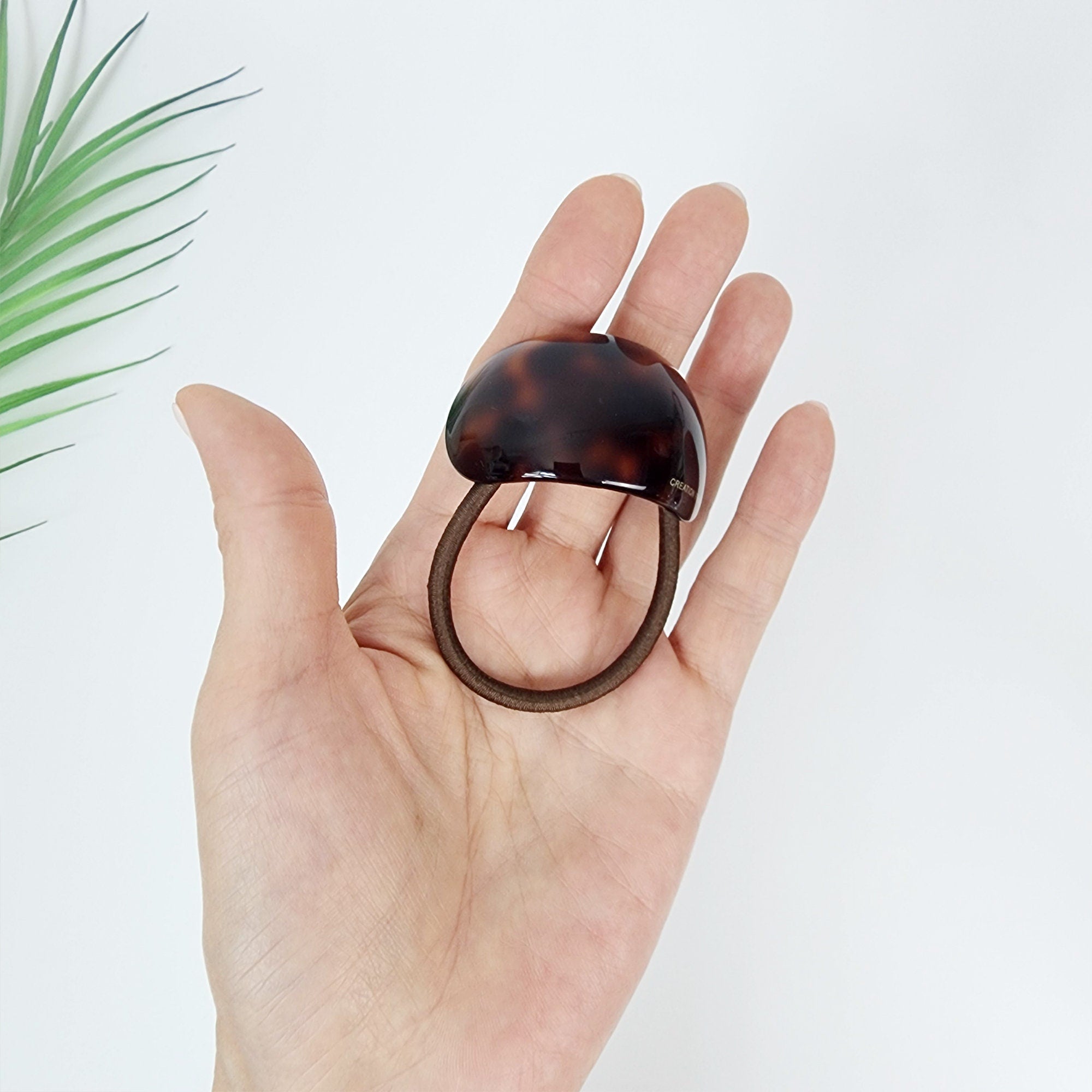 Painting Round Curve Hair Tie / Simple Cute Ponytail Holder / Hair Accessory for Woman / French Hair Tie