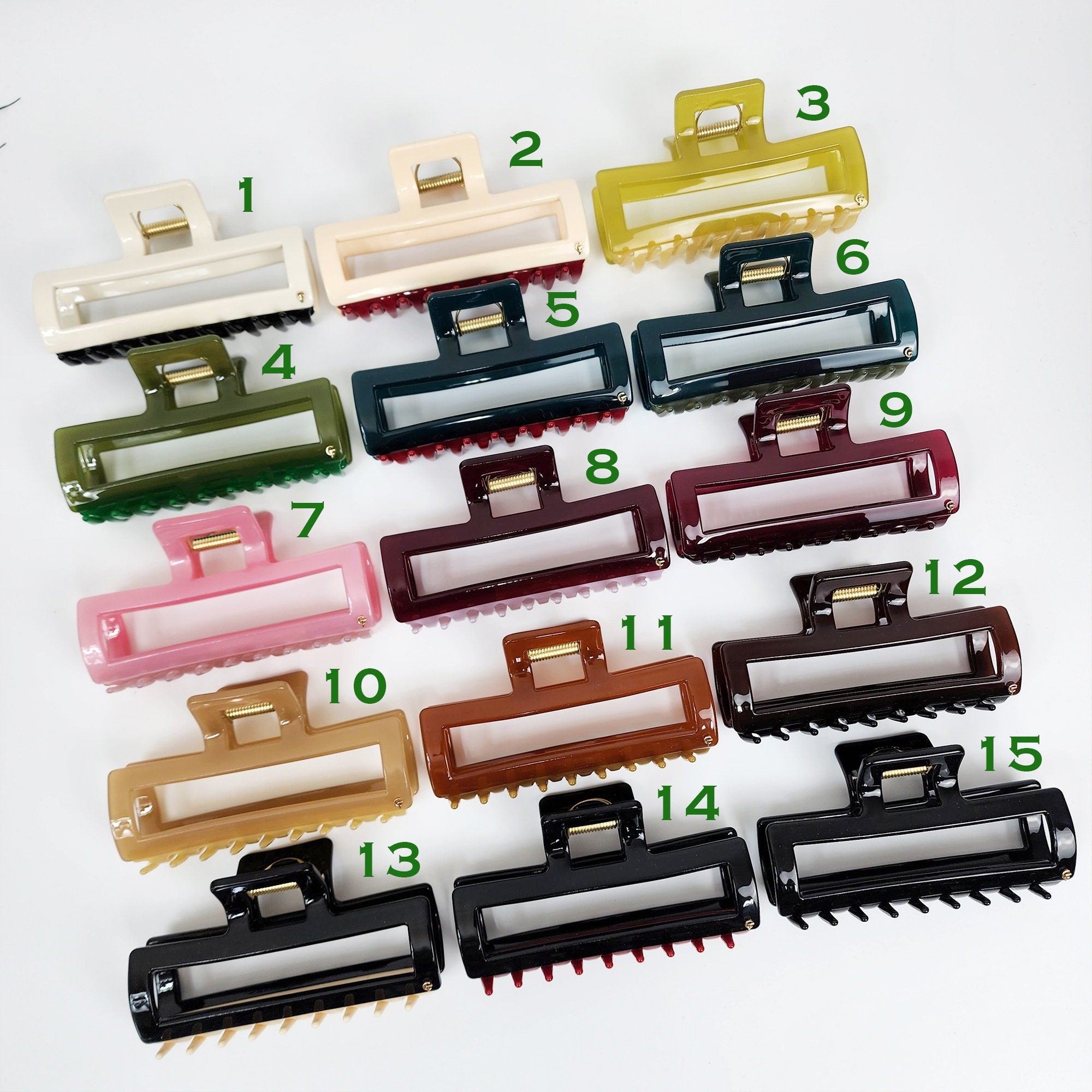 Leopard Metal Wire Long Square Big Size Hair Claw Clip (4.7 Inch) / Luxurious French Hair Pin / Hair Accessory for Woman / Jumbo Hair Clip