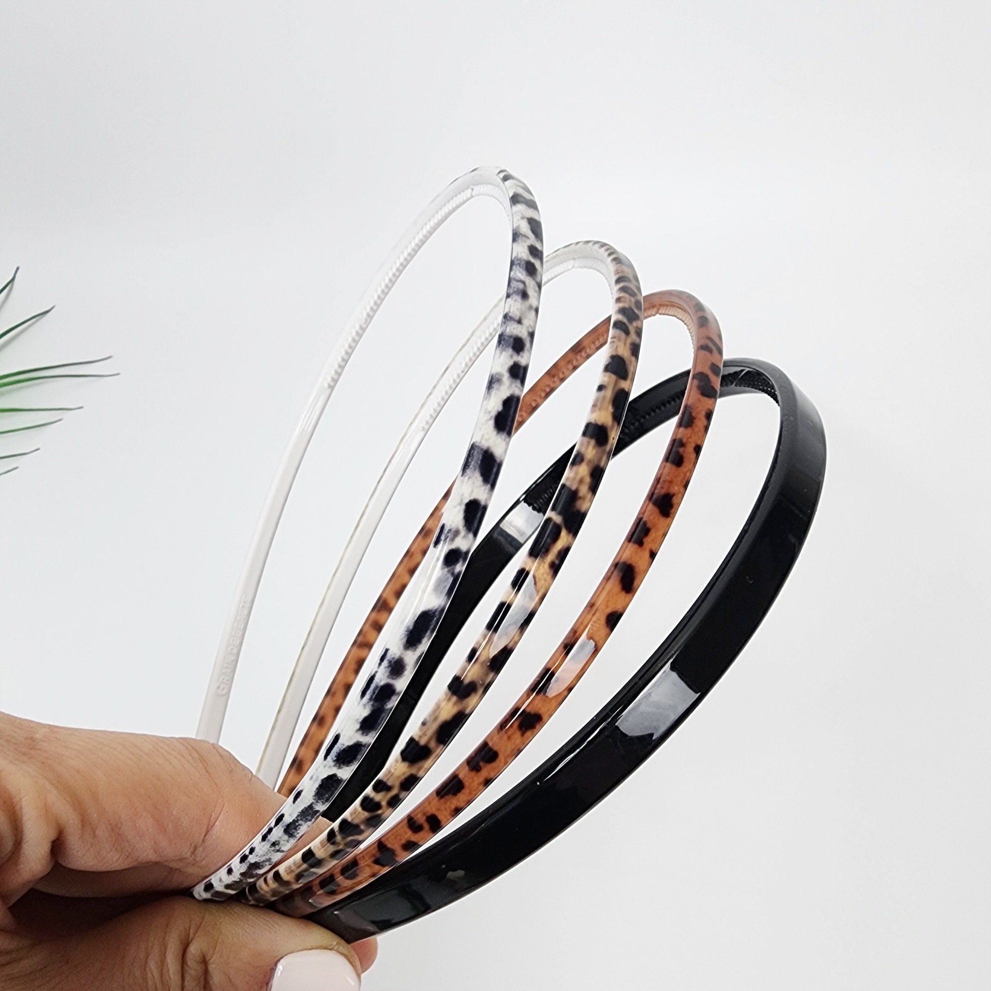 Pure Color Extra Thin Headband (0.2 Inch) / Tortoise Shell French Hair Pin / Hair Accessory for Woman / Acrylic Alice Headband