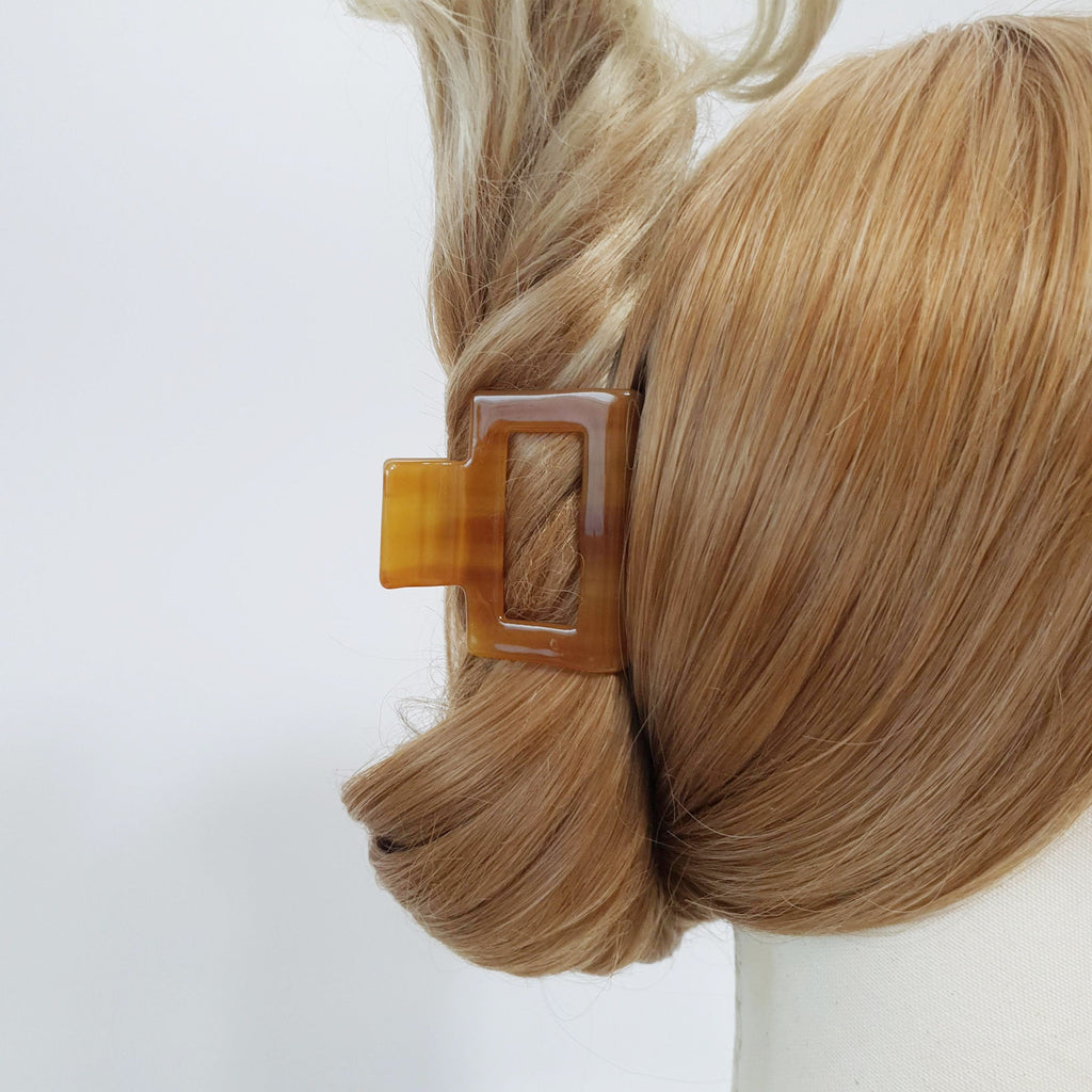 Leopard Long Square Hair Claw Clip / Tortoise Shell Medium Size Ponytail Holder / French Pin / Hair Barrette for Woman