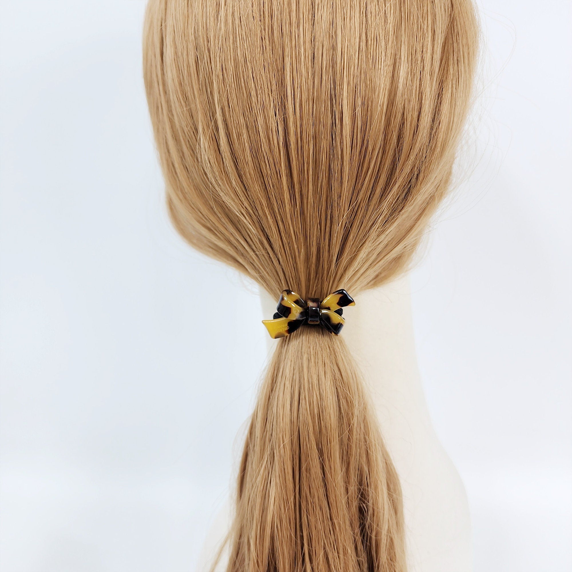 Aurora Mini Double Ribbon Hair Tie (1.7 Inch) / Simple Cute Ponytail Holder / Hair Accessory for Woman / French Hair Tie