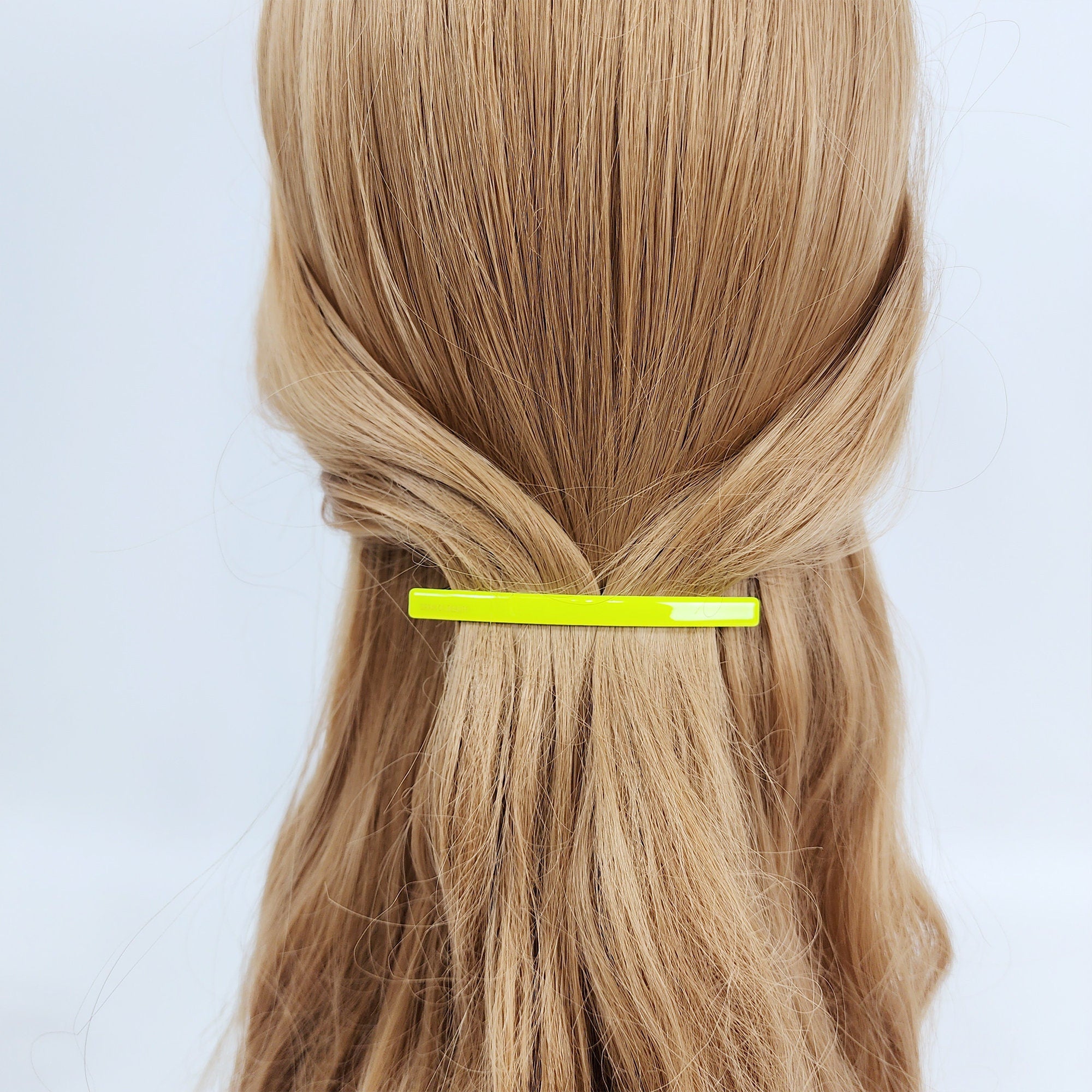 Pure Color Simple Line Hair Barrette (3.3 Inch) / Luxurious French Hair Pin / Automatic Hair Clip