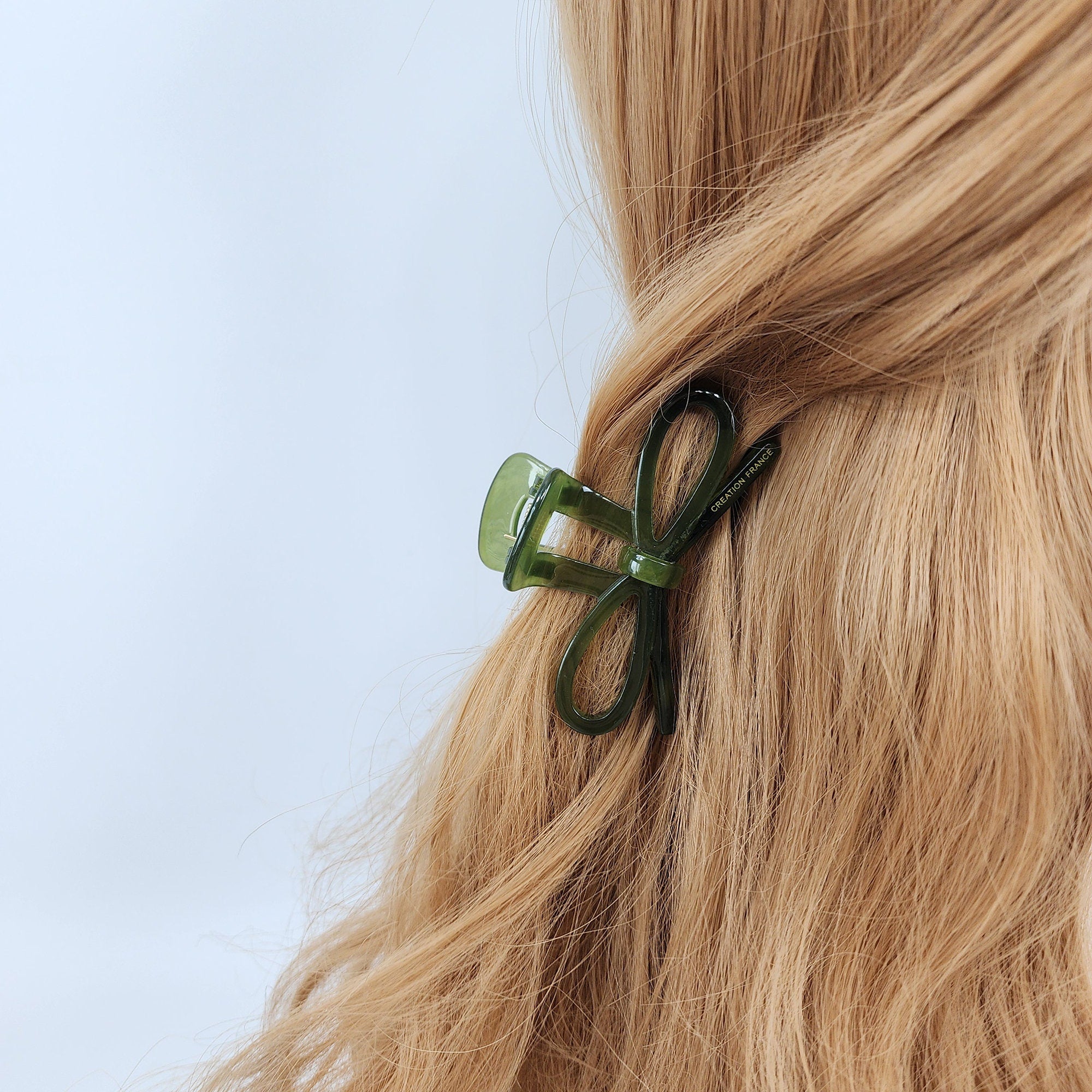 Leopard Gift Ribbon Hair Claw Clip (3.1 Inch) / Tortoise Shell Medium Size Ponytail Holder / French Pin / Hair Barrette for Woman