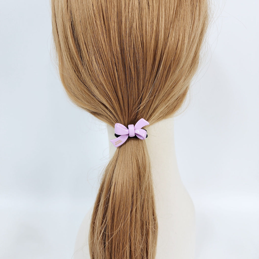 Aurora Mini Double Ribbon Hair Tie (1.7 Inch) / Simple Cute Ponytail Holder / Hair Accessory for Woman / French Hair Tie