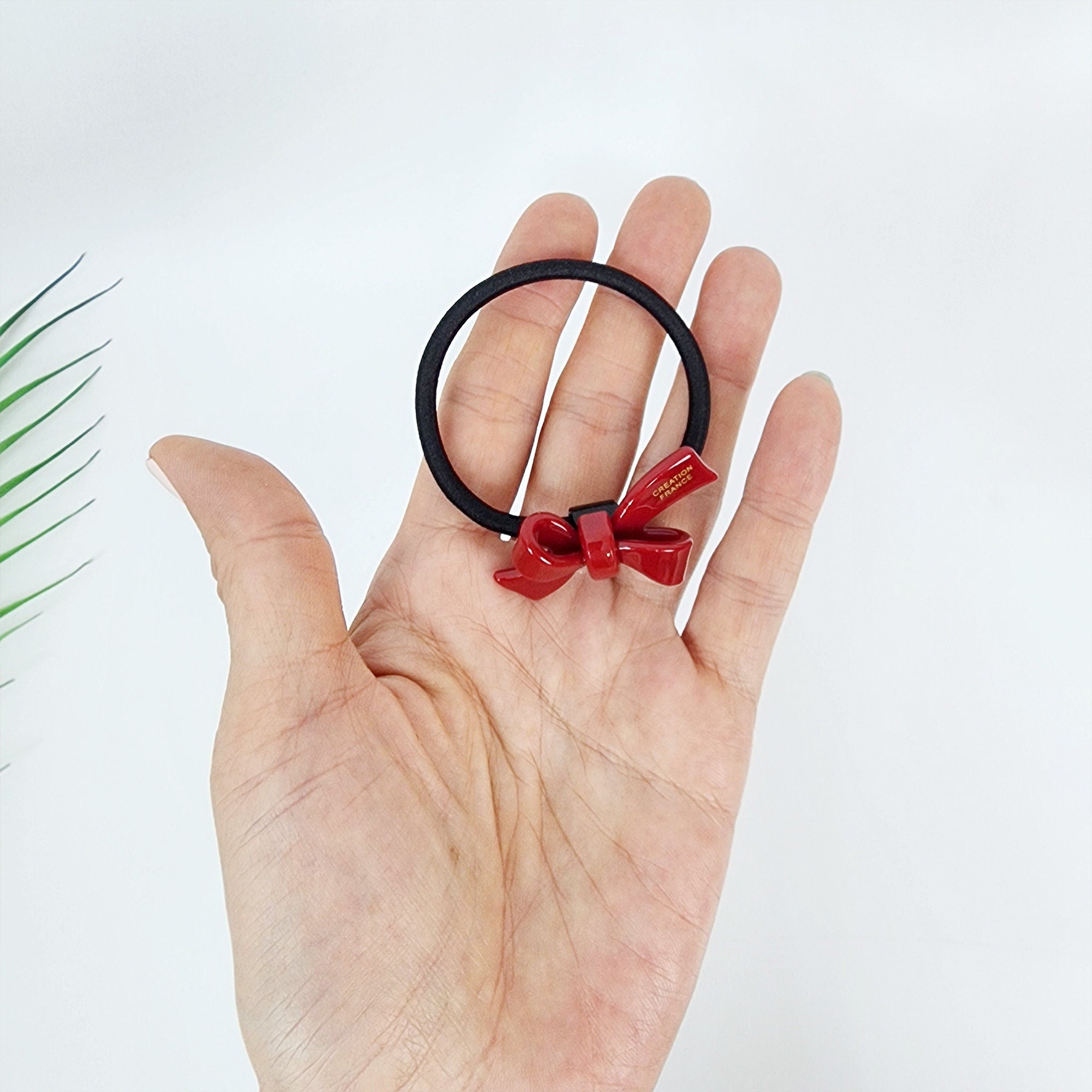 Aurora Mini Double Ribbon Hair Tie (1.7 Inch) / Simple Cute Ponytail Holder / Hair Accessory for Woman / French Hair Tie