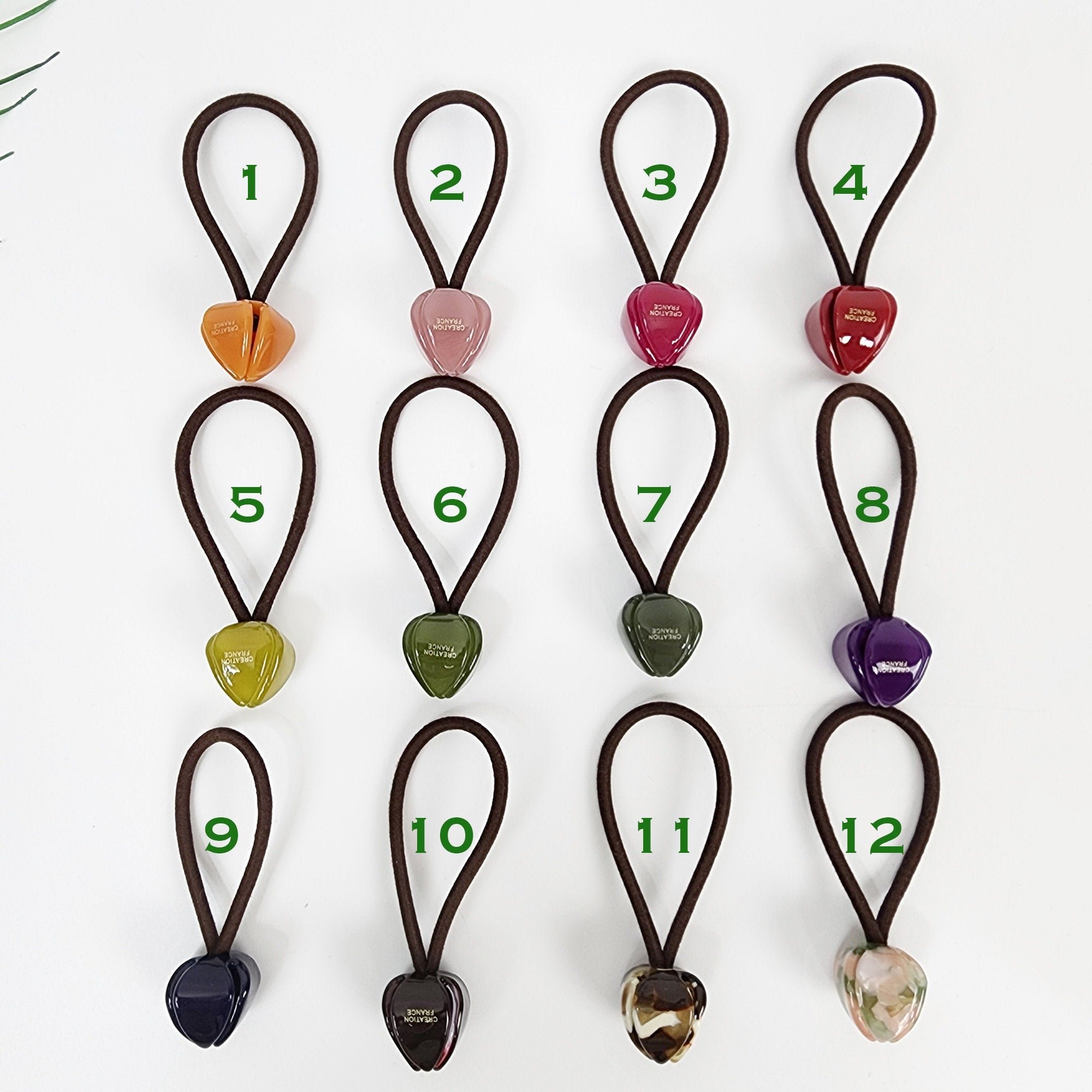 Pure Color Tulip Floral Hair Tie / Simple Cute Ponytail Holder / Hair Accessory for Woman / French Hair Tie