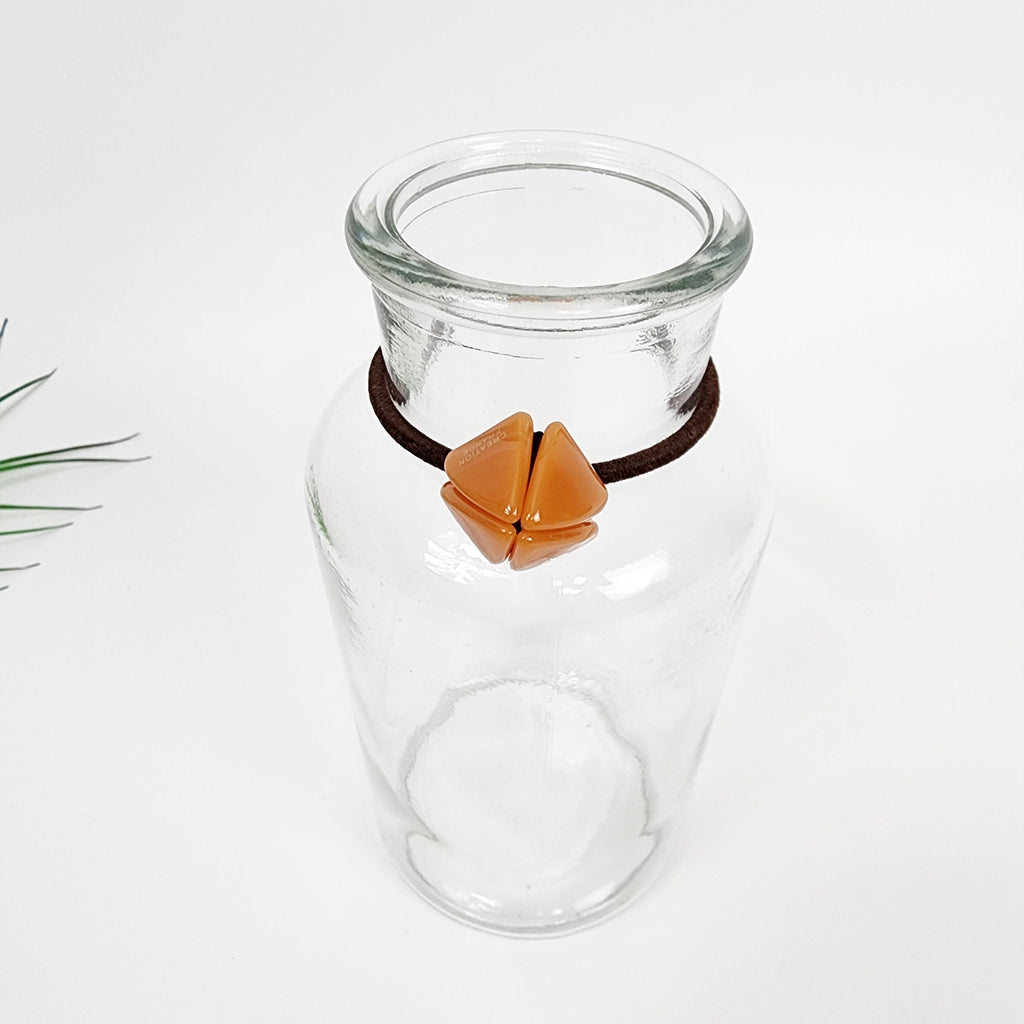 Pure Color Tulip Floral Hair Tie / Simple Cute Ponytail Holder / Hair Accessory for Woman / French Hair Tie