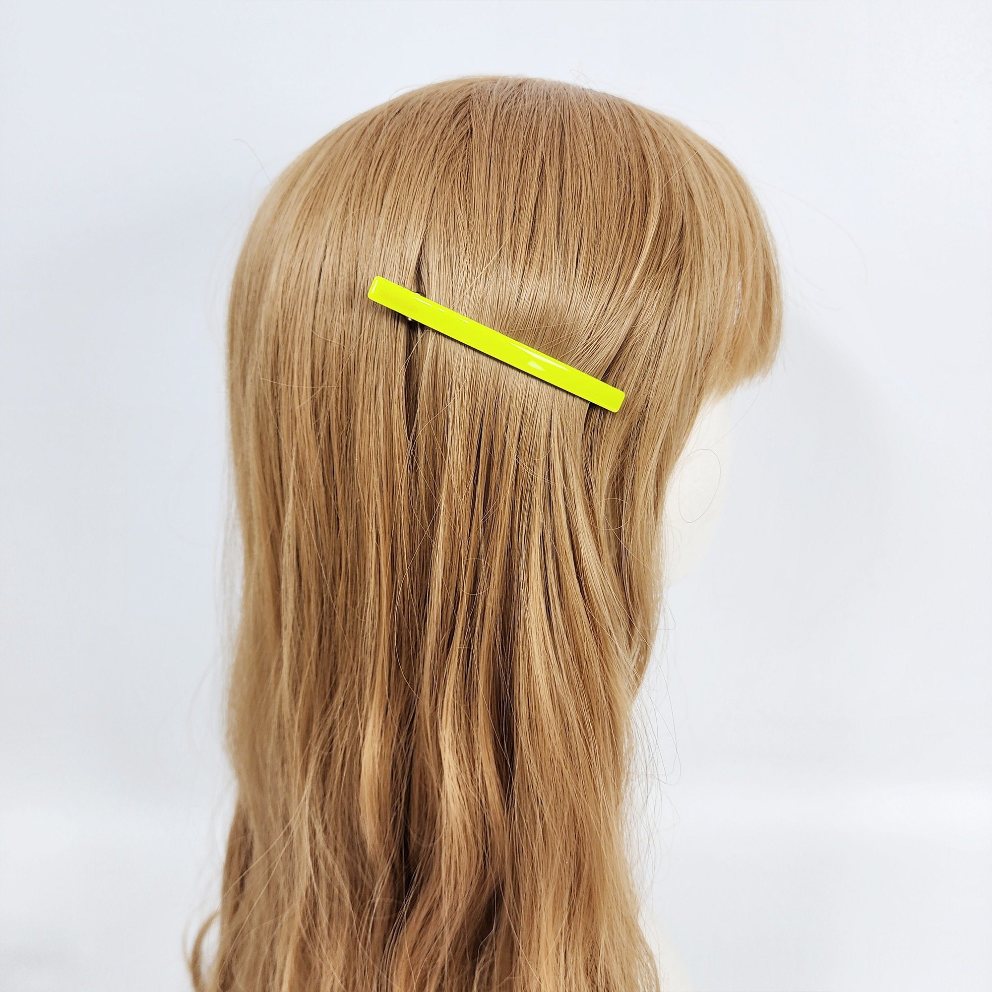 Pure Color Simple Line Hair Barrette (3.3 Inch) / Luxurious French Hair Pin / Automatic Hair Clip