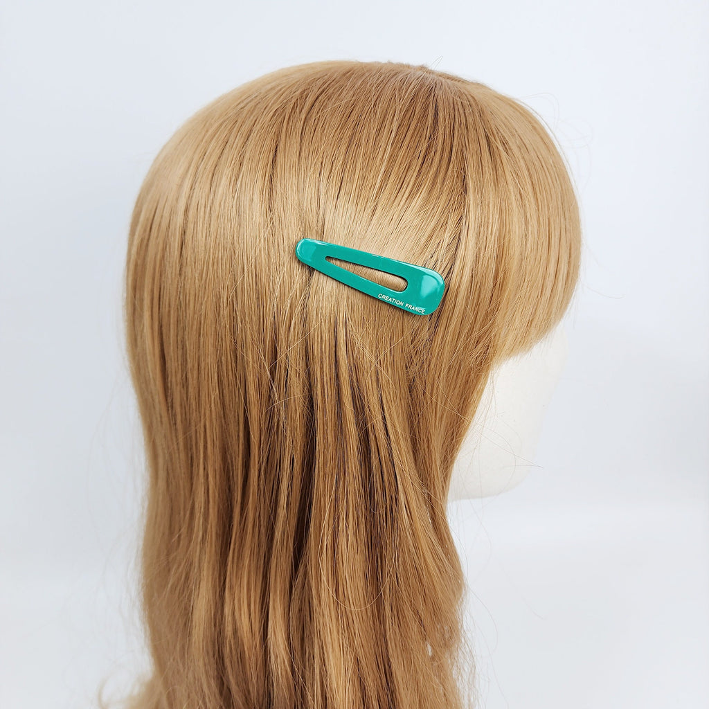 Pure Color Mini Triangle Snap Clip (2.2 Inch) / Tortoise Marble Hairgrip Barrette / French Hair Pin / Tic Tac Hair Clip Pin