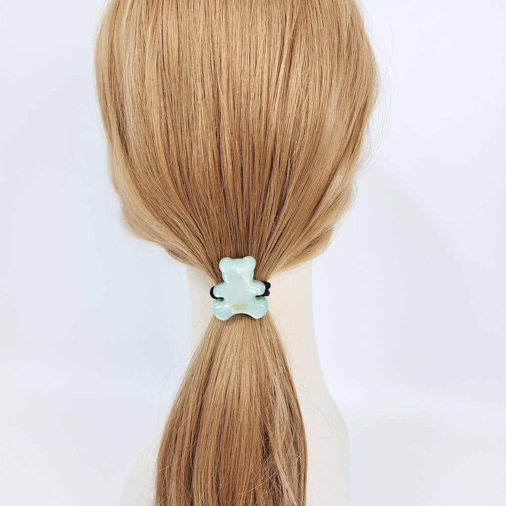 Ice Teddy Bear Hair Tie / Simple Cute Ponytail Holder / Hair Accessory for Woman