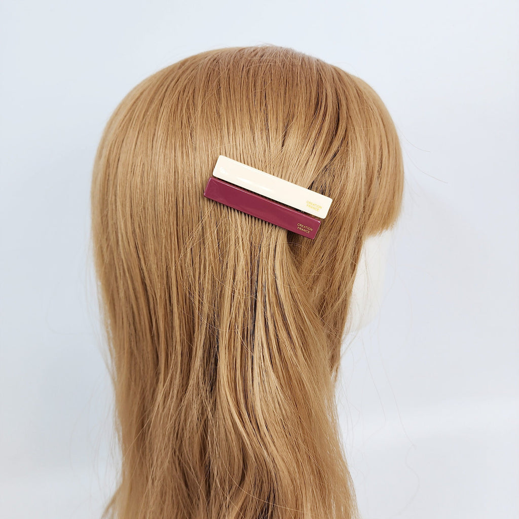 Simple Long Line Hair Claw Clip (2.4 Inch) / Cute French Hair Pin / Alligator Hair Clip for Woman / Mini French Barrette for Girls
