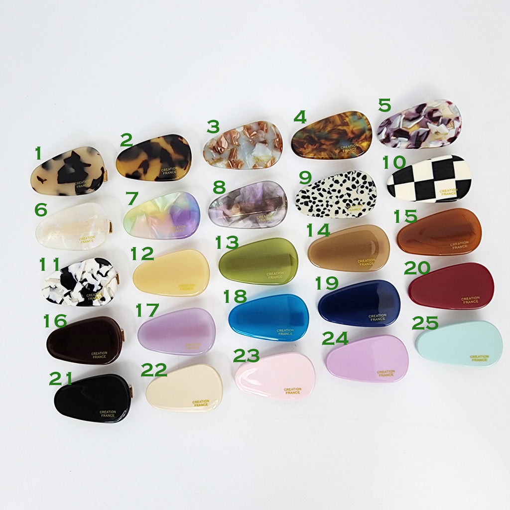 Pure Colore Triangle Flat Mini Hair Claw Clip (1.6 Inch) / Cute French Hair Pin / Alligator Hair Clip / Mini French Barrette for Girls