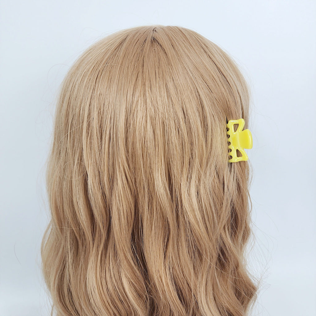 Pure Color Carina Mini Hair Claw Clip (1.6 Inch) / Cute Tortoise Shell French Hair Pin / Small Hair Clips