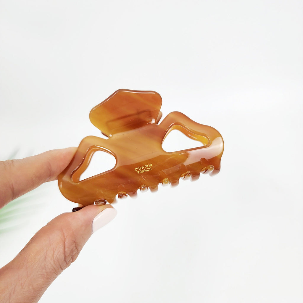 Leopard Pure Color Medium Hair Claw Clip (3.1 Inch) / Tortoise Shell French Hair Pin / Hair Barrette for Woman