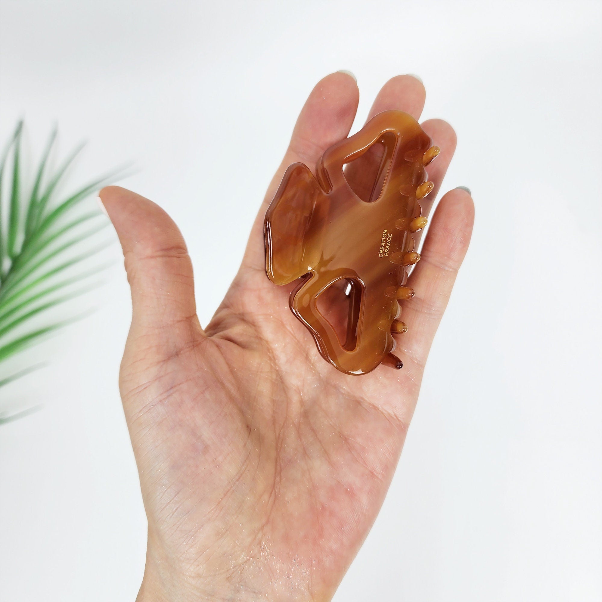 Leopard Pure Color Medium Hair Claw Clip (3.1 Inch) / Tortoise Shell French Hair Pin / Hair Barrette for Woman