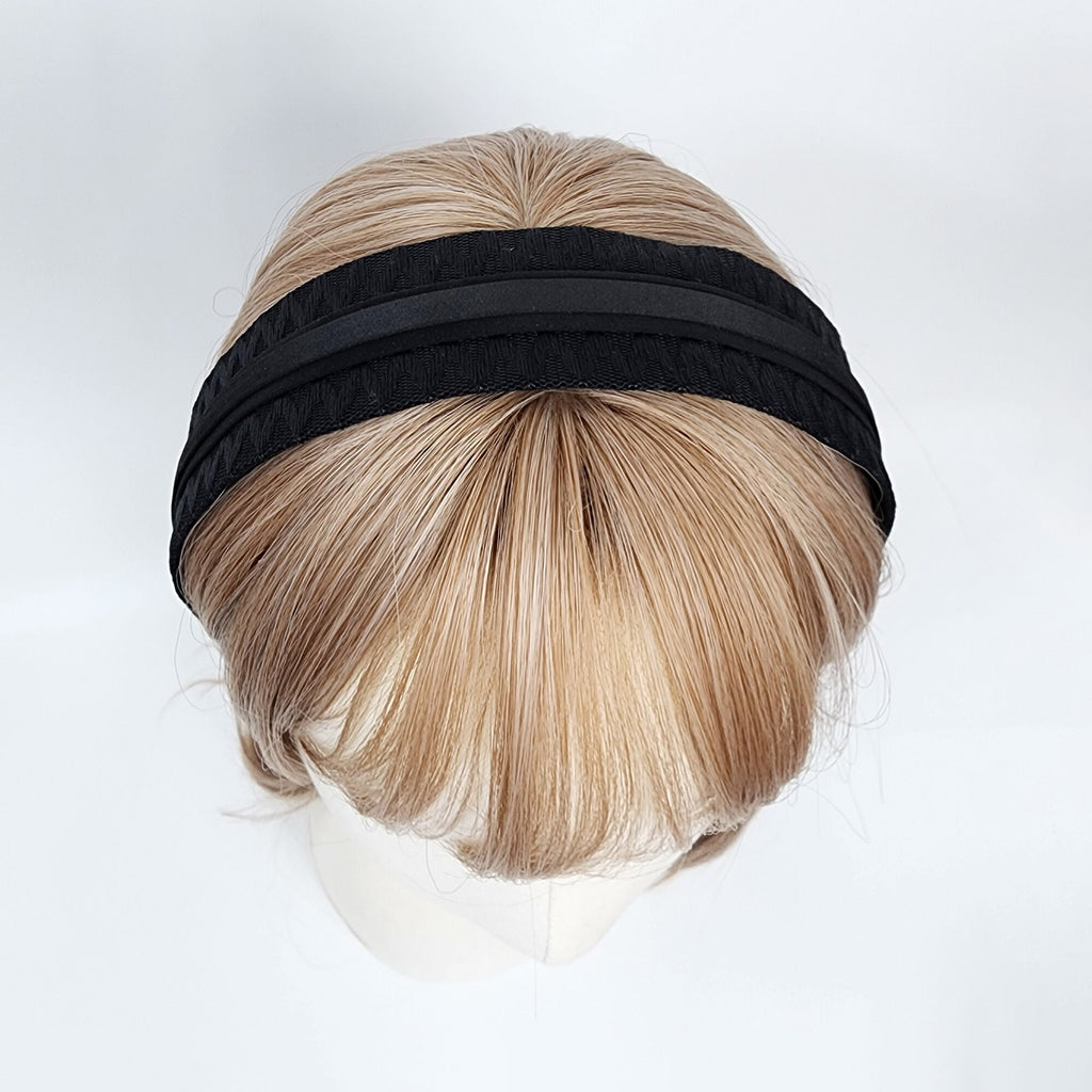 Transparent Zigzag Wide Headband (1.6 Inch) / Fashionable Turban Bandanna / Hair Accessory for Woman