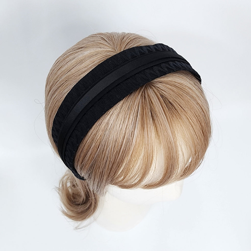 Transparent Zigzag Wide Headband (1.6 Inch) / Fashionable Turban Bandanna / Hair Accessory for Woman