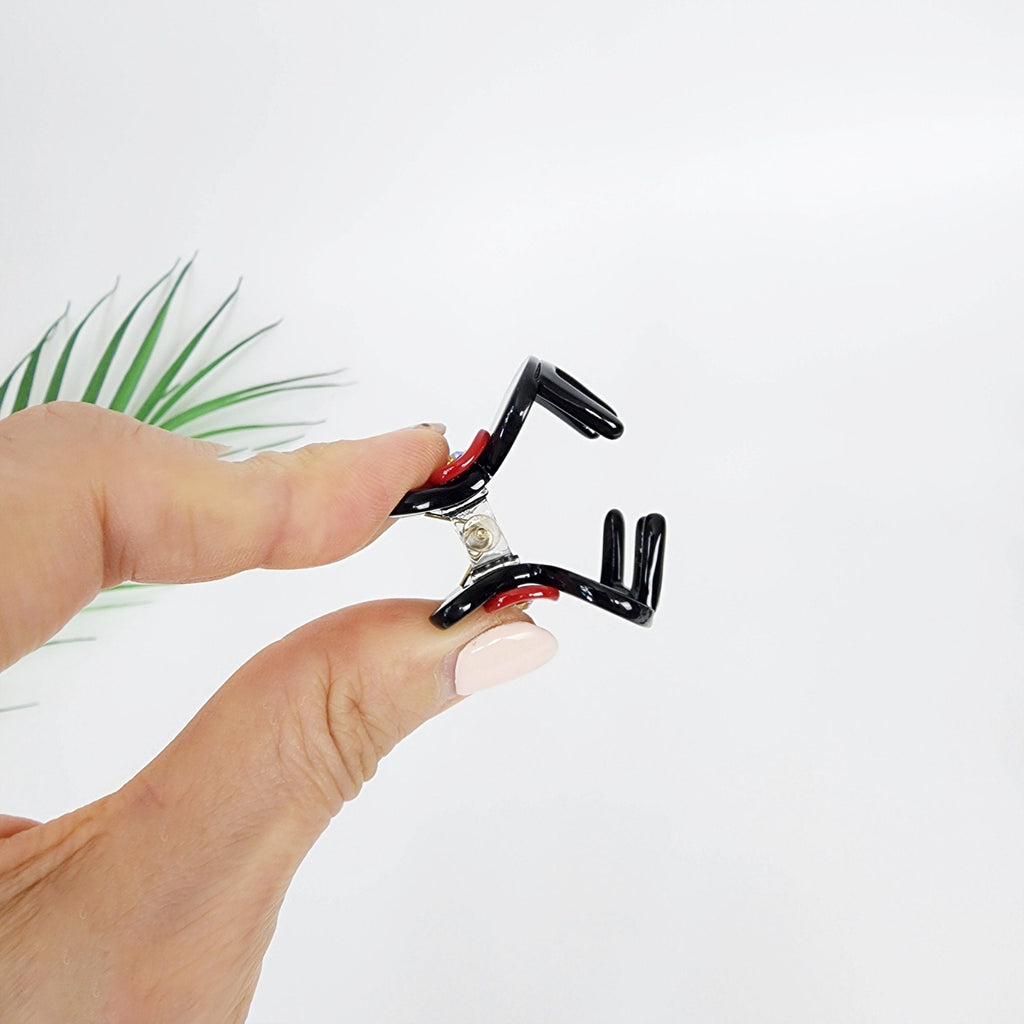 Cute Bunny Mini Hair Claw Clip with Cubic (0.9 Inch) / Cute Tortoise Shell French Hair Pin / Small Hair Clips