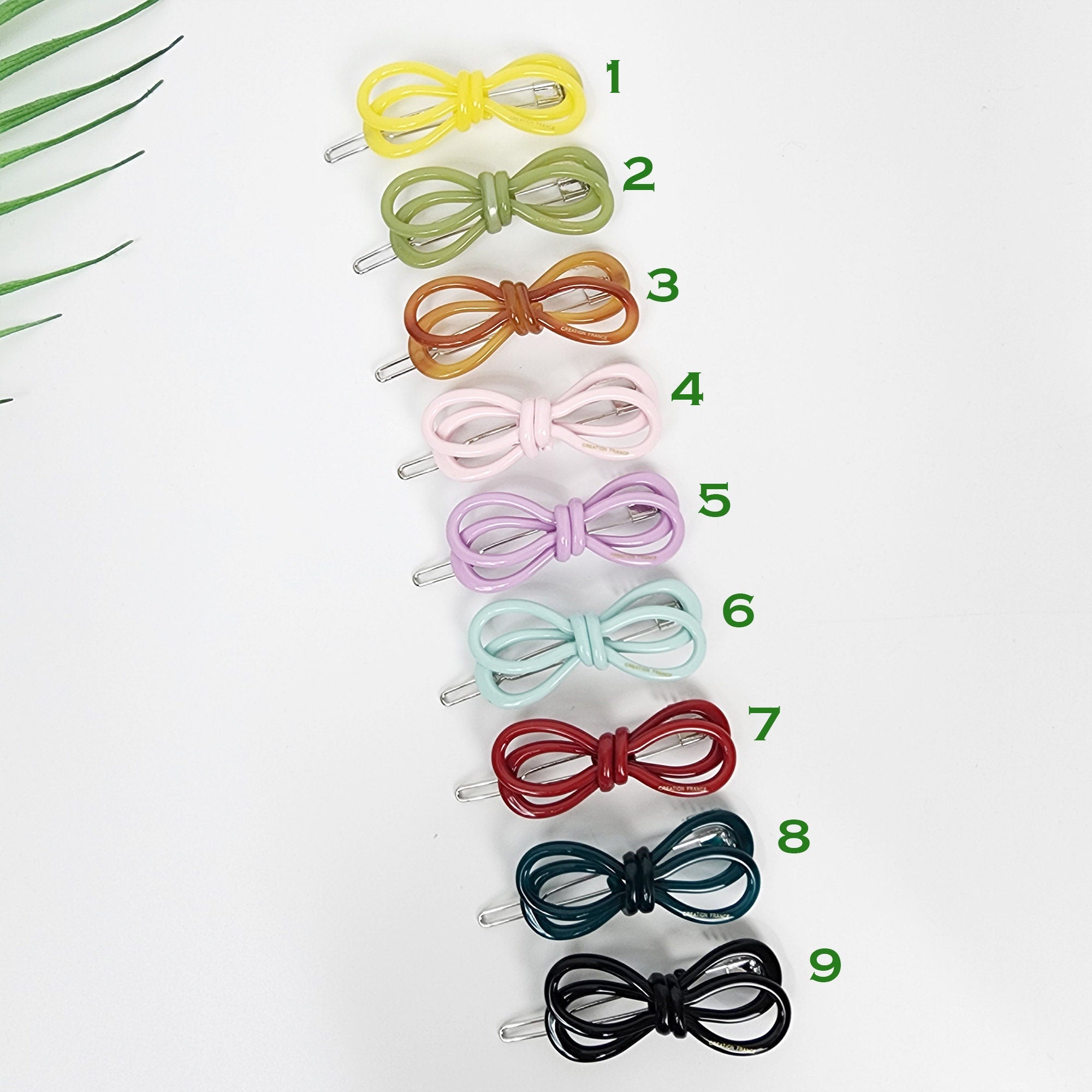 Pure Color Twin Ribbon Bobby Pin (2.2 Inch) / Tortoise Shell French Hair Pin Clip / Hair Accessory for Woman / Bow Barrette