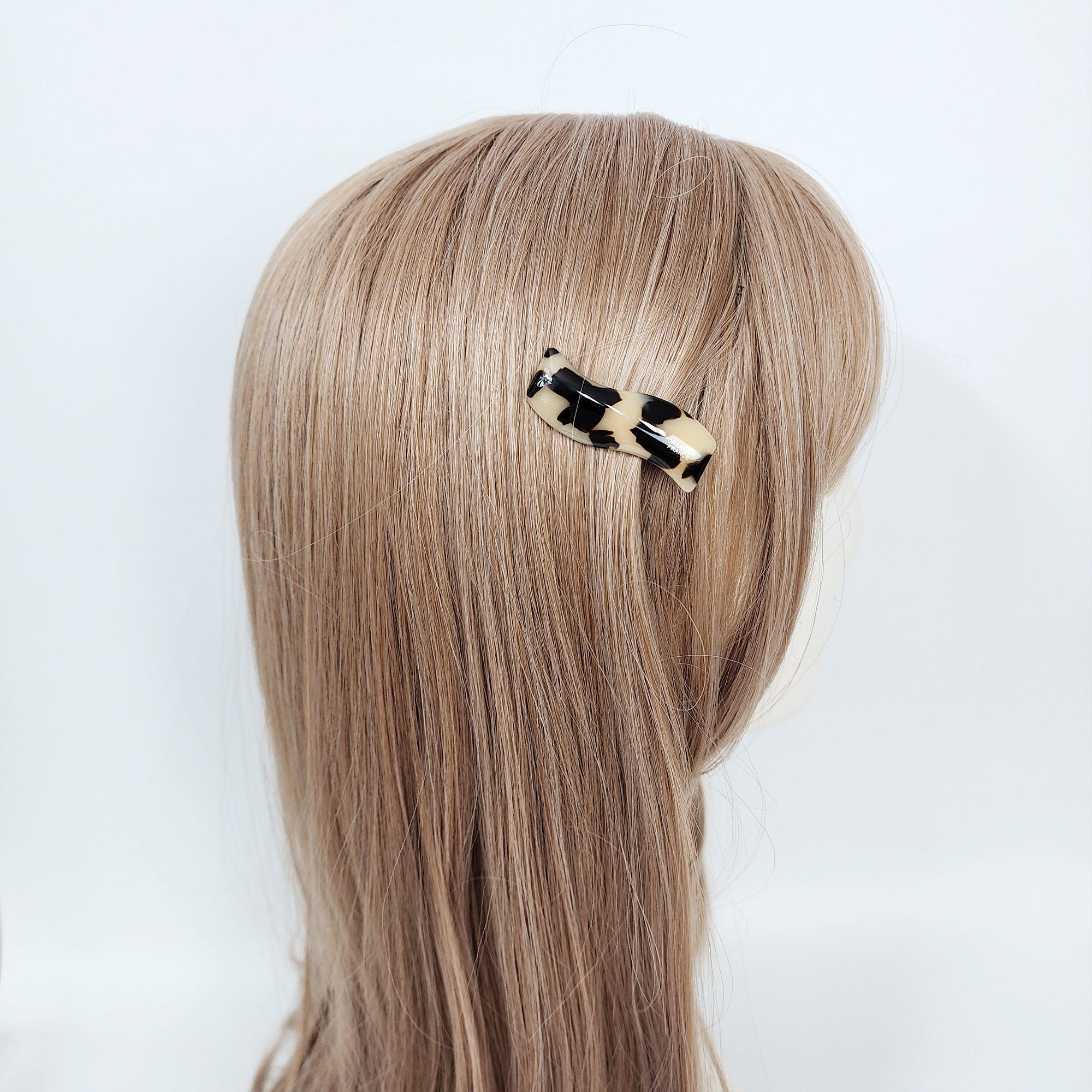 Tortoise Shell Wavy Hair Claw Clip (1.9 Inch) / Cute French Hair Pin / Alligator Hair Clip for Woman / French Barrette for Girls