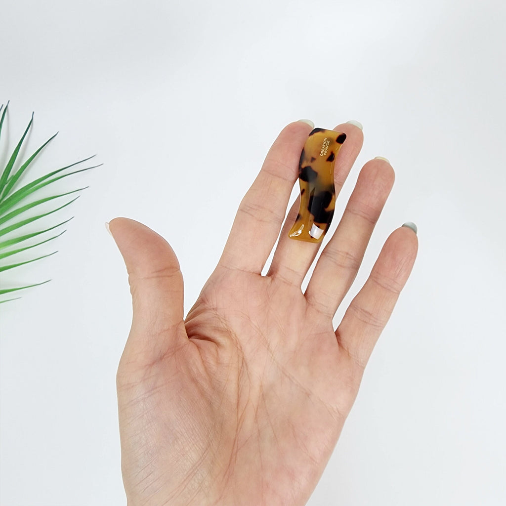 Tortoise Shell Wavy Hair Claw Clip (1.9 Inch) / Cute French Hair Pin / Alligator Hair Clip for Woman / French Barrette for Girls