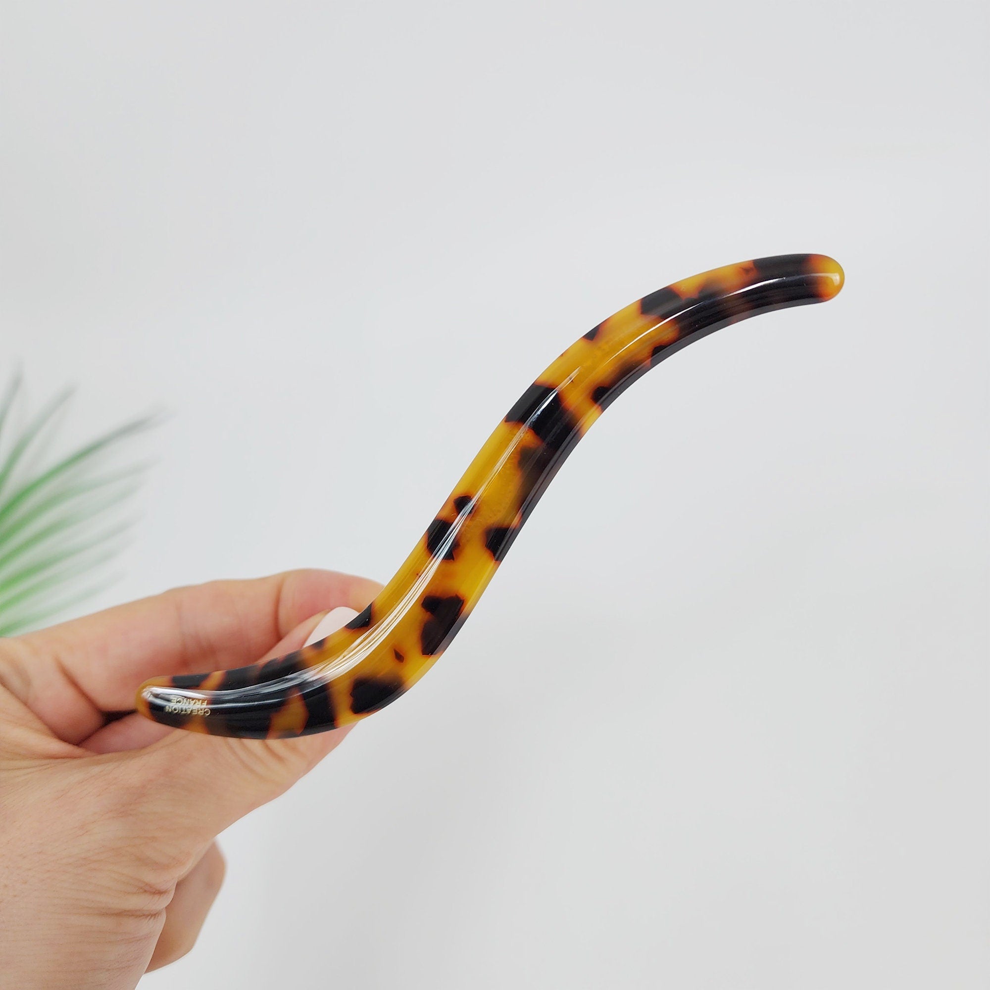 Leopard S-Line Long Hair Claw Clip / Cute French Hair Pin / Alligator Hair Clip for Woman / French Barrette for Girls