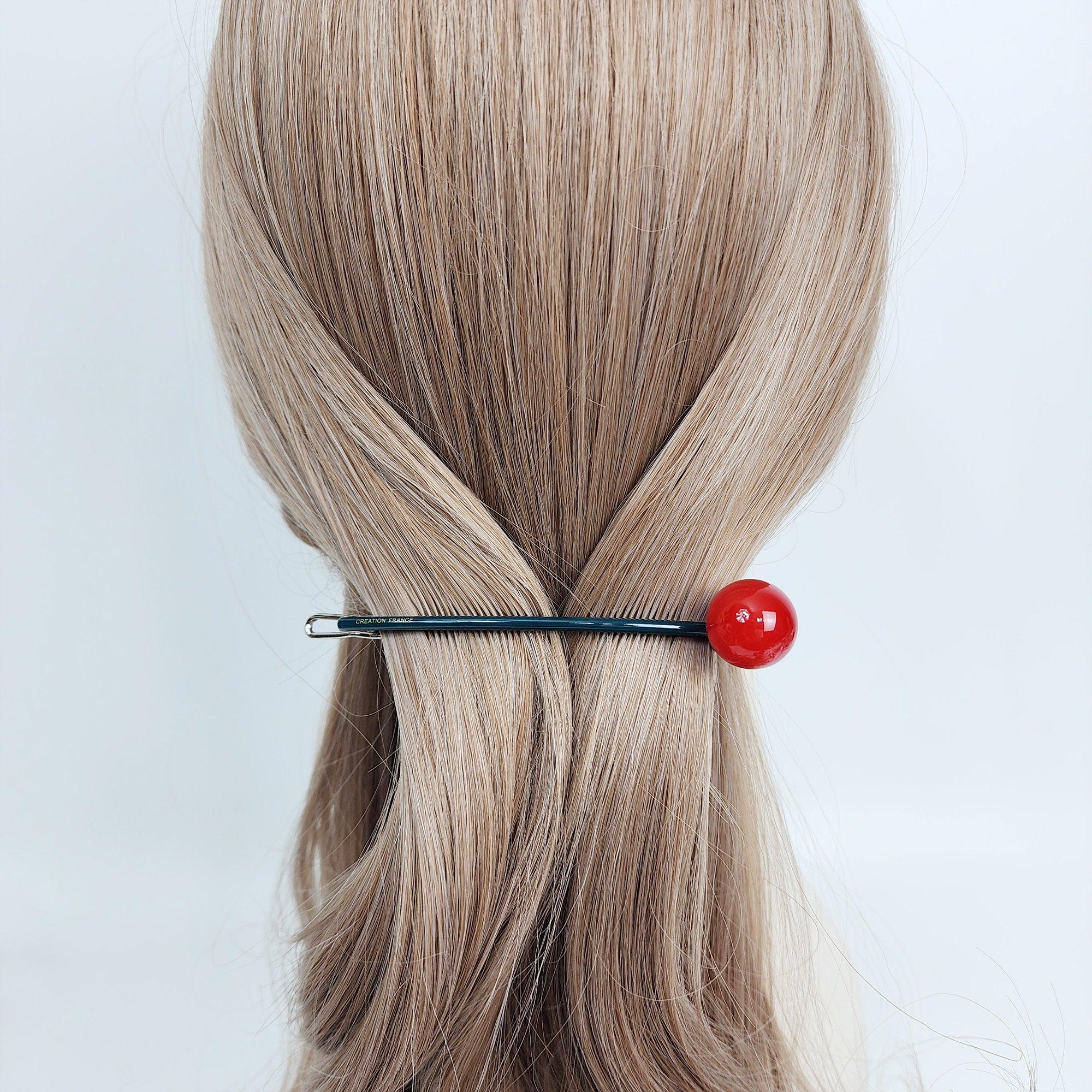 Candy Big Bead Stick Bobby Pin (4.5 Inch) / Tortoise Shell French Hair Pin Clip / Hair Accessory for Woman / Bow Barrette