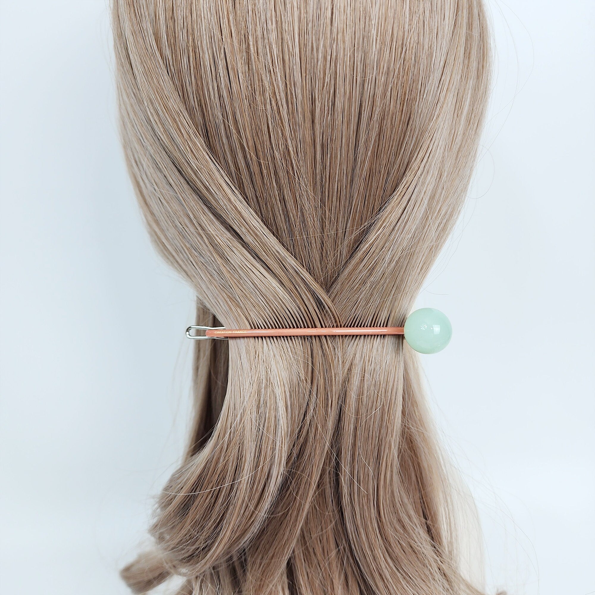 Candy Big Bead Stick Bobby Pin (4.5 Inch) / Tortoise Shell French Hair Pin Clip / Hair Accessory for Woman / Bow Barrette