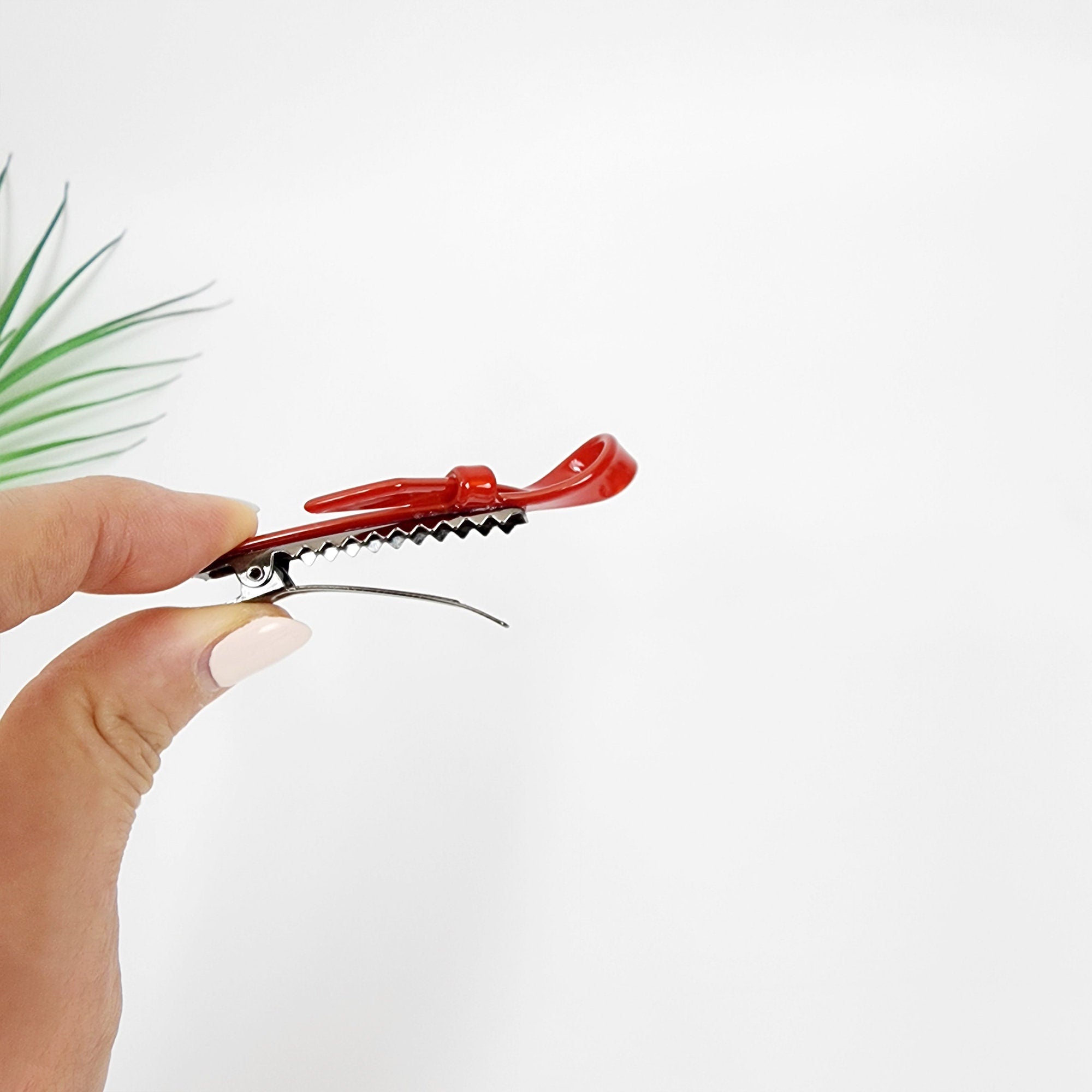 Scarf Ribbon Mini Hair Claw Clip (2.4 Inch) / Cute French Hair Pin / Alligator Hair Clip for Woman / French Barrette for Girls