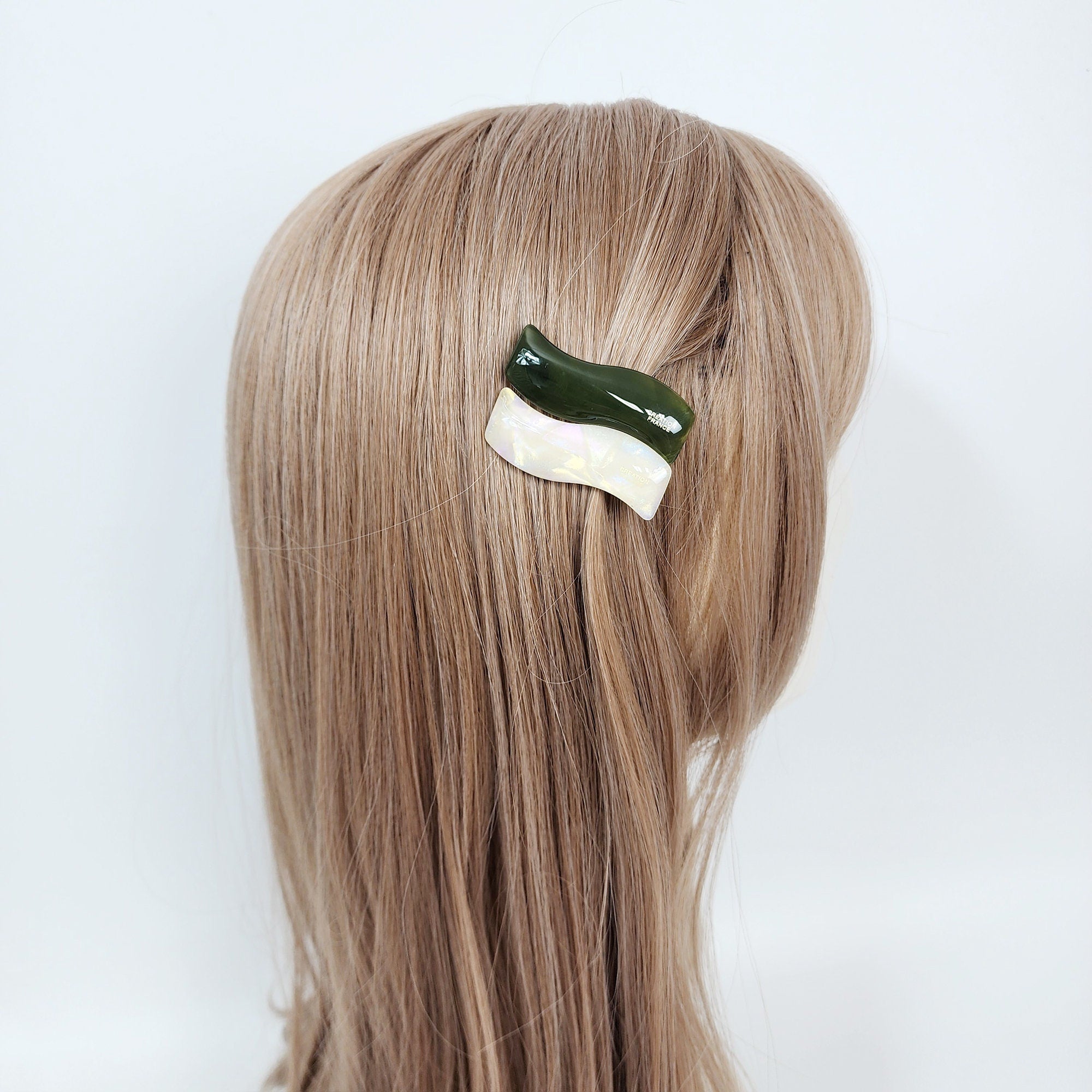 Tortoise Shell Wavy Hair Claw Clip (1.9 Inch) / Cute French Hair Pin / Alligator Hair Clip for Woman / French Barrette for Girls