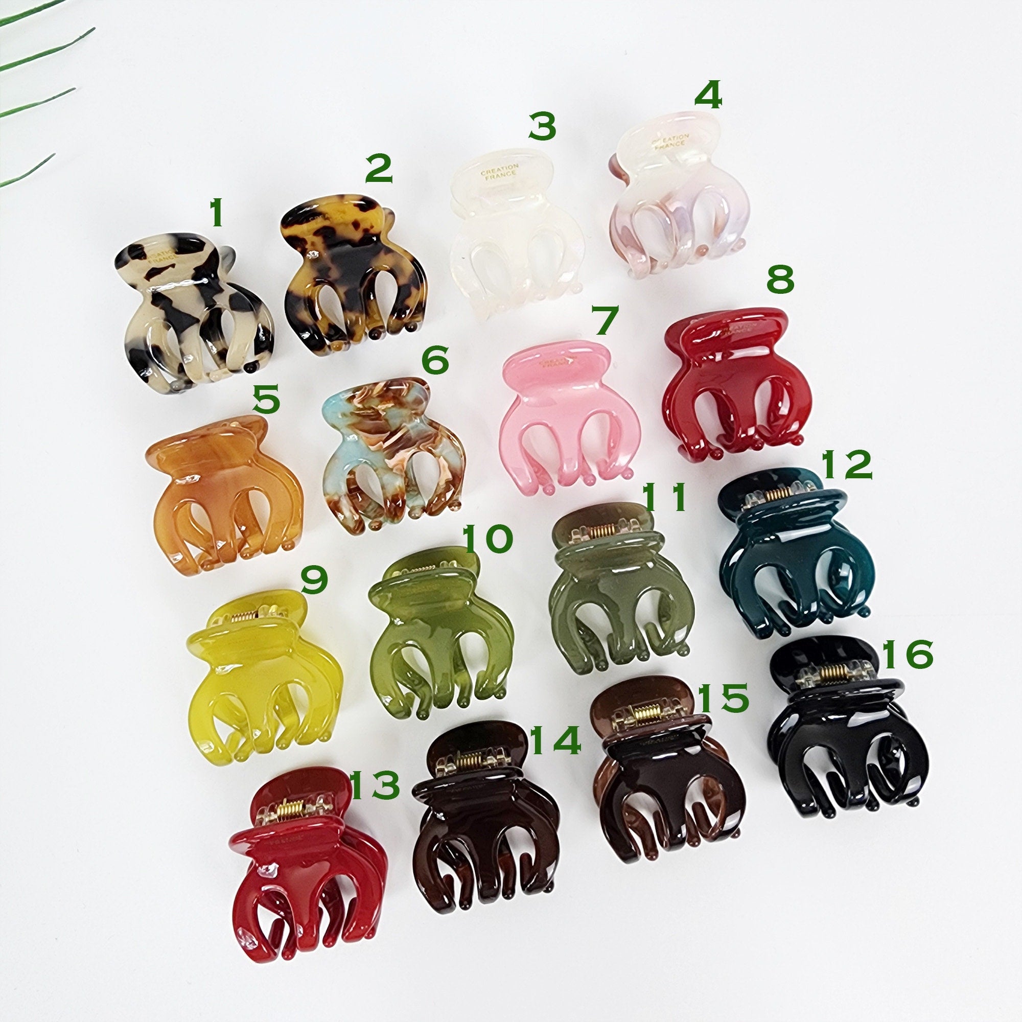 Small Octopus Hair Clip (1.2 Inch) / Tortoise Shell Mini French Hair Pin / Hair Accessory for Woman / French Barrette for Girls