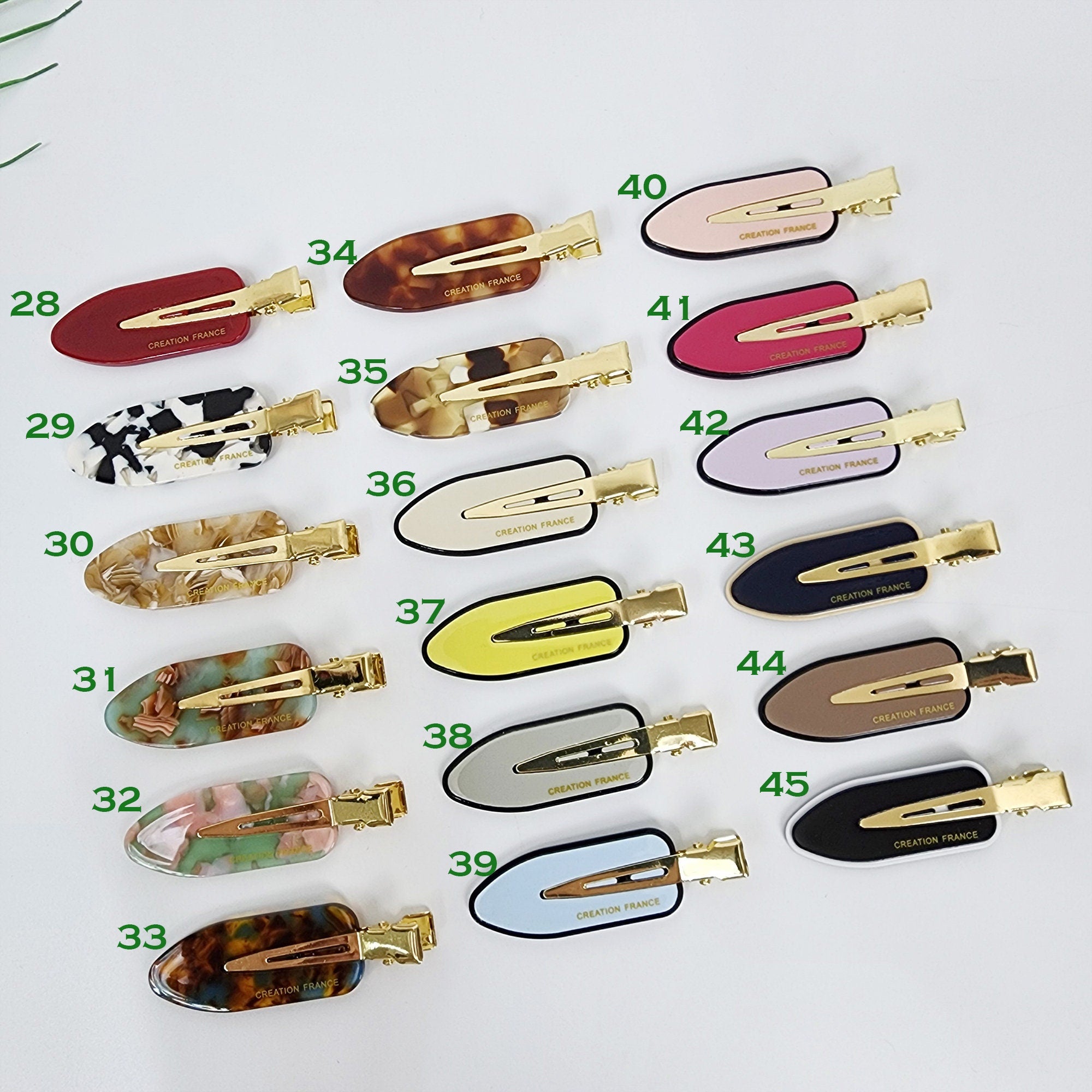 Leopard Aurora Cute Flat Back Stage Mini Hair Claw Clip / Simple Small French Hair Pin / Crocodile Hair Clip for Woman