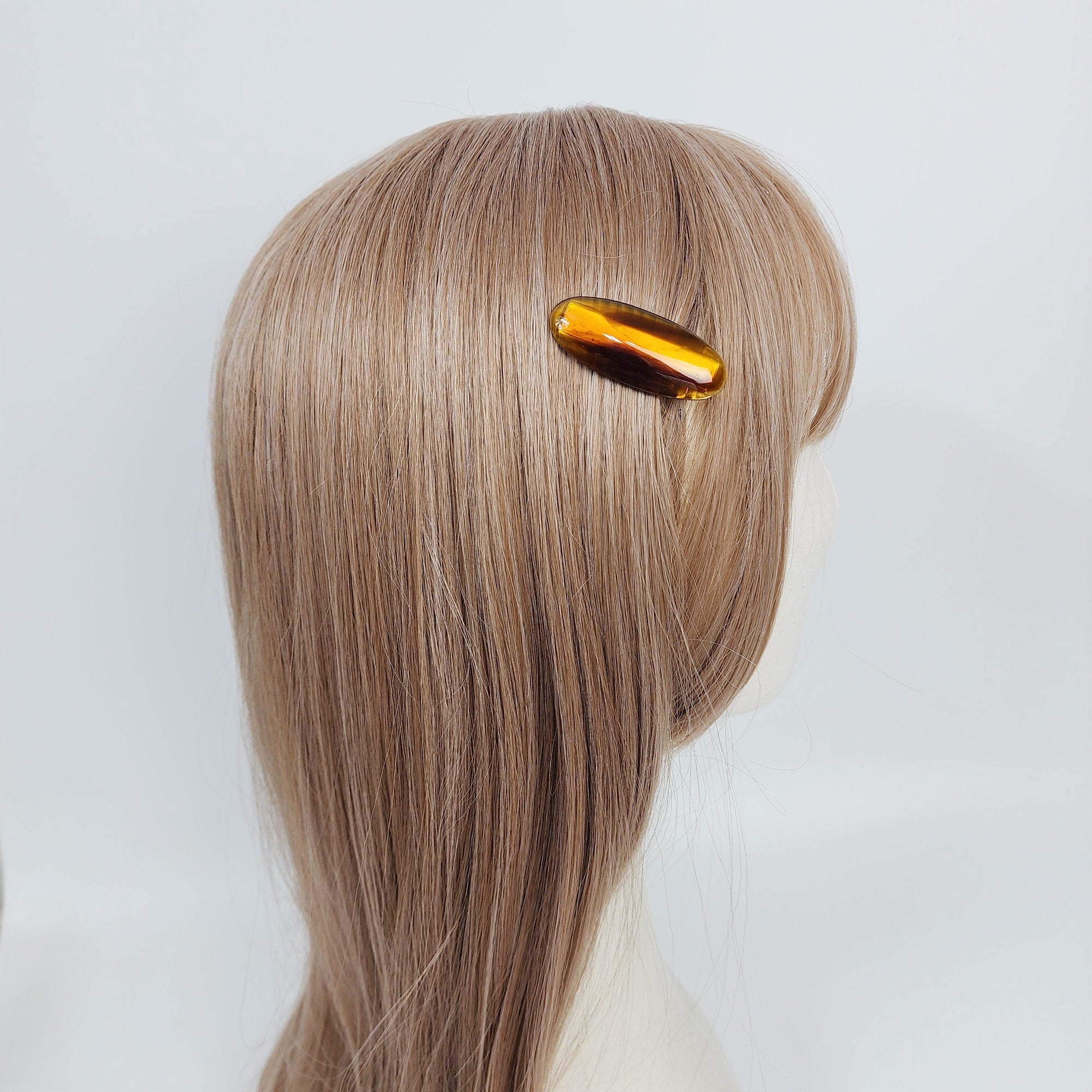 Simple Round Oval Mini Hair Claw Clip (2.0 Inch) / Cute Tortoise Shell French Hair Pin / Small Hair Clips