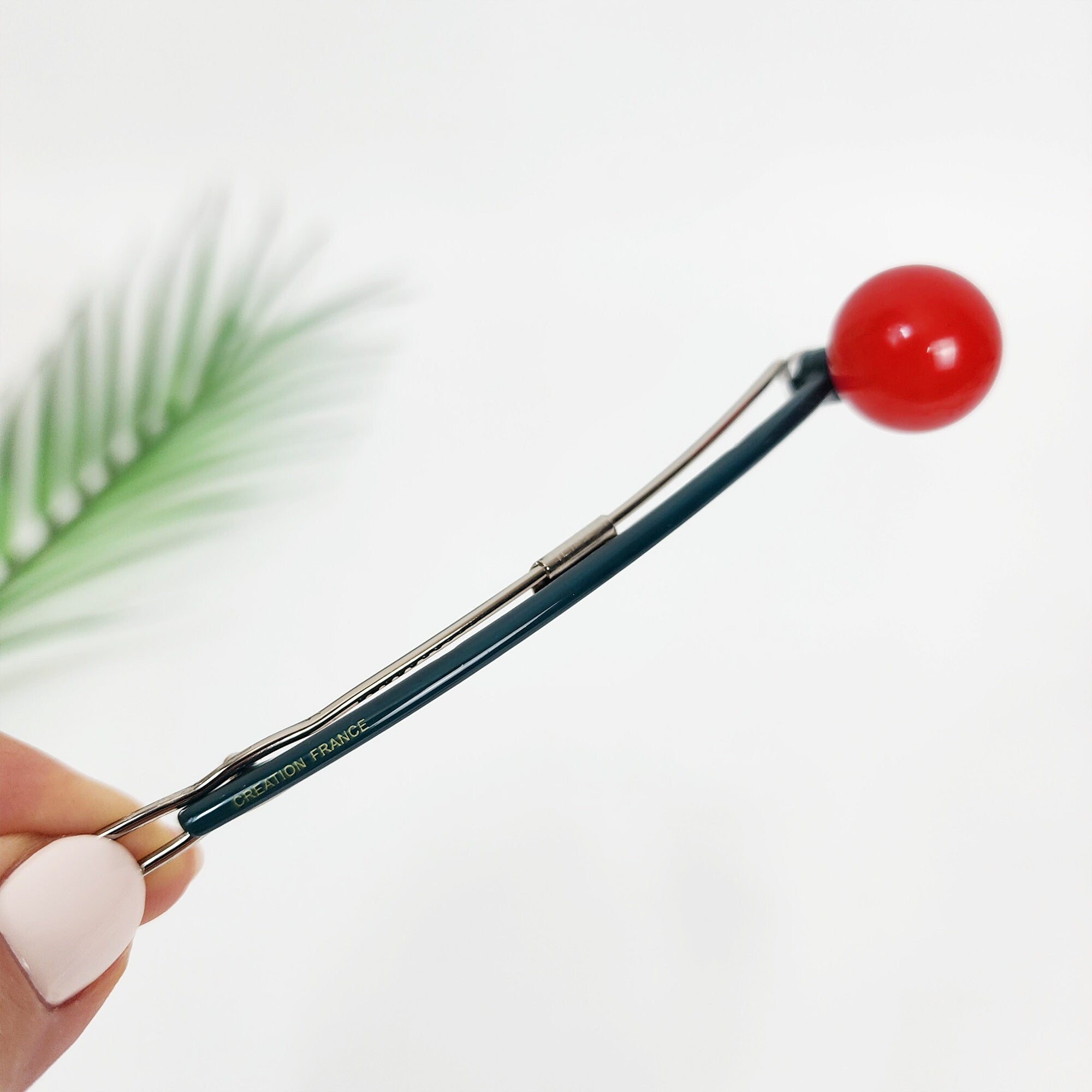 Candy Big Bead Stick Bobby Pin (4.5 Inch) / Tortoise Shell French Hair Pin Clip / Hair Accessory for Woman / Bow Barrette