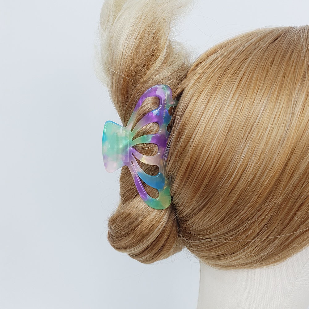 Leopard Round Shell Hair Claw Clip / Tortoise Shell French Hair Pin / Hair Barrette for Woman