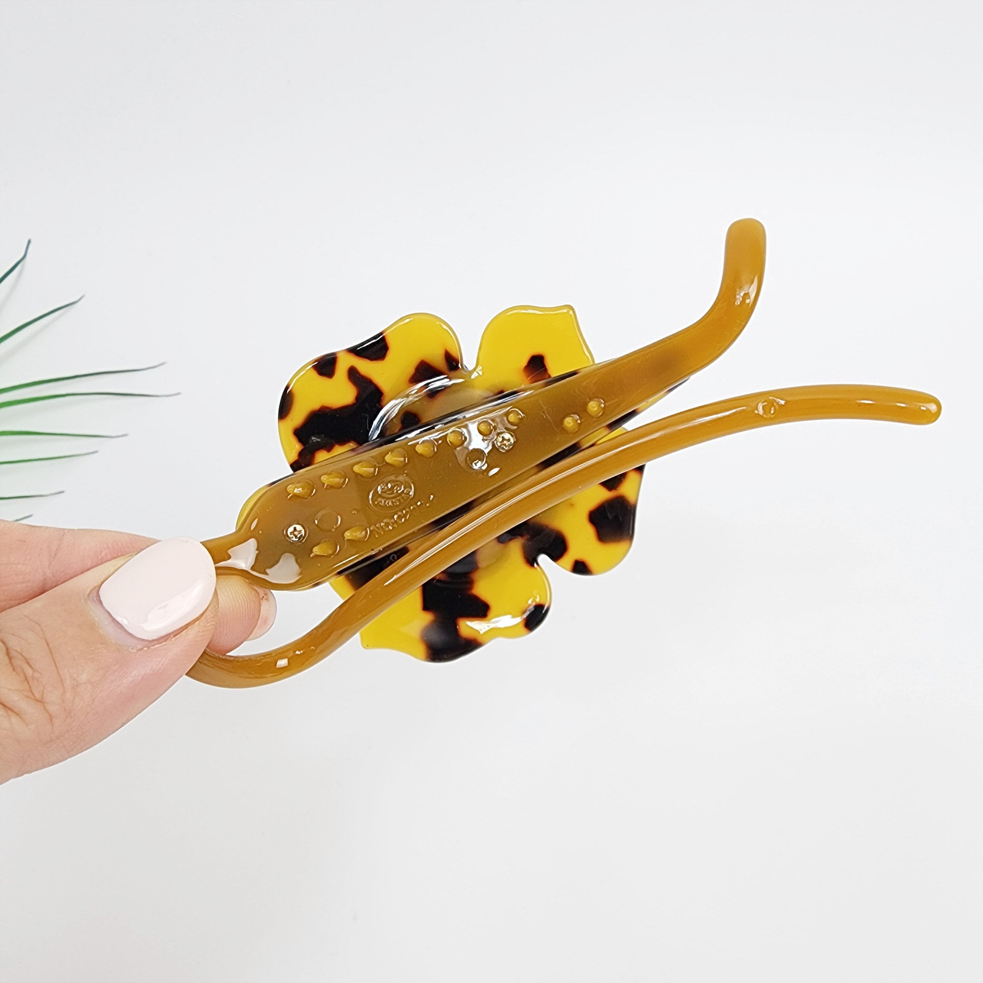 Aurora Volume Flower Banana Claw Clip (4.3 Inch) / Tortoise Shell Hair Comb Barrette / Clincher Comb Hair Accessory
