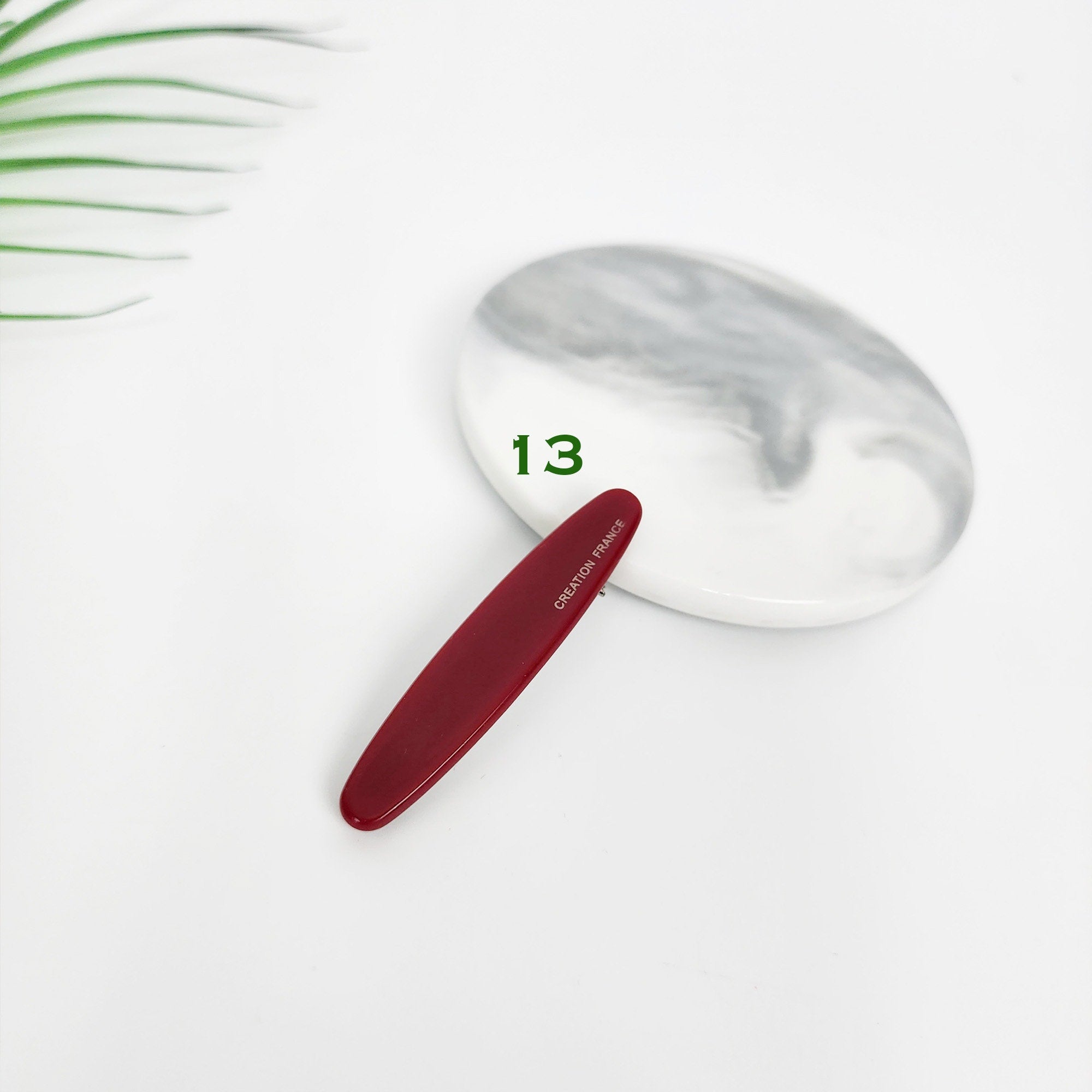 Tortoise Shell Leopard Simple Round Mini Hair Clip (2.6 Inch) / Cute French Hair Pin / Hair Accessory for Woman