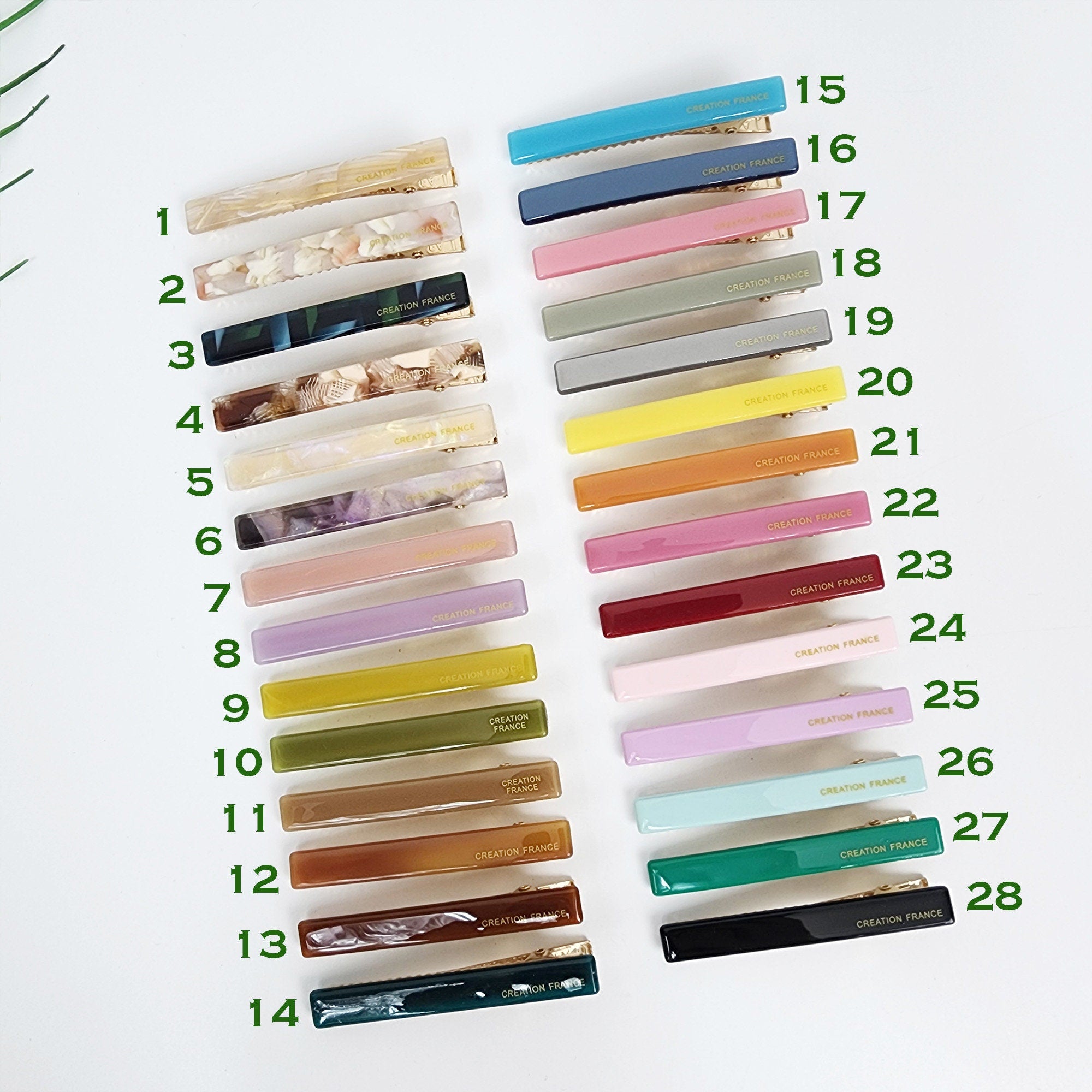 Slim Hair Claw Clip (3.1 Inch) / Cute French Hair Pin / Alligator Hair Clip for Woman / Mini French Barrette for Girls