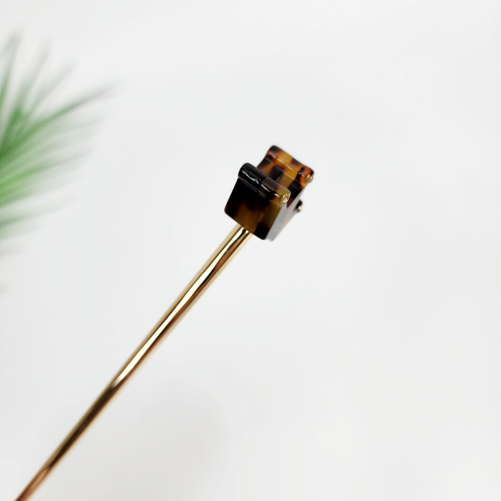 Cubic Mini Crown Hair Stick (6.0 Inch) / Vintage French Hair Pin / Hair Fork for Thick Hair