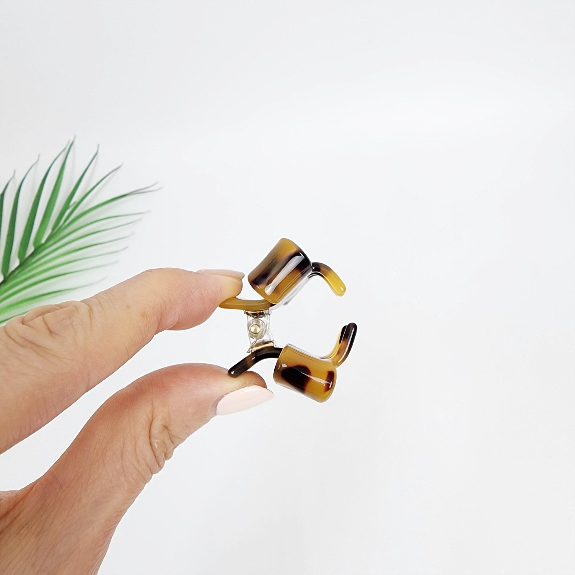 Small Bow Mini Hair Claw Clip (1.4 Inch) / Cute Tortoise Shell French Hair Pin / Small Hair Clips