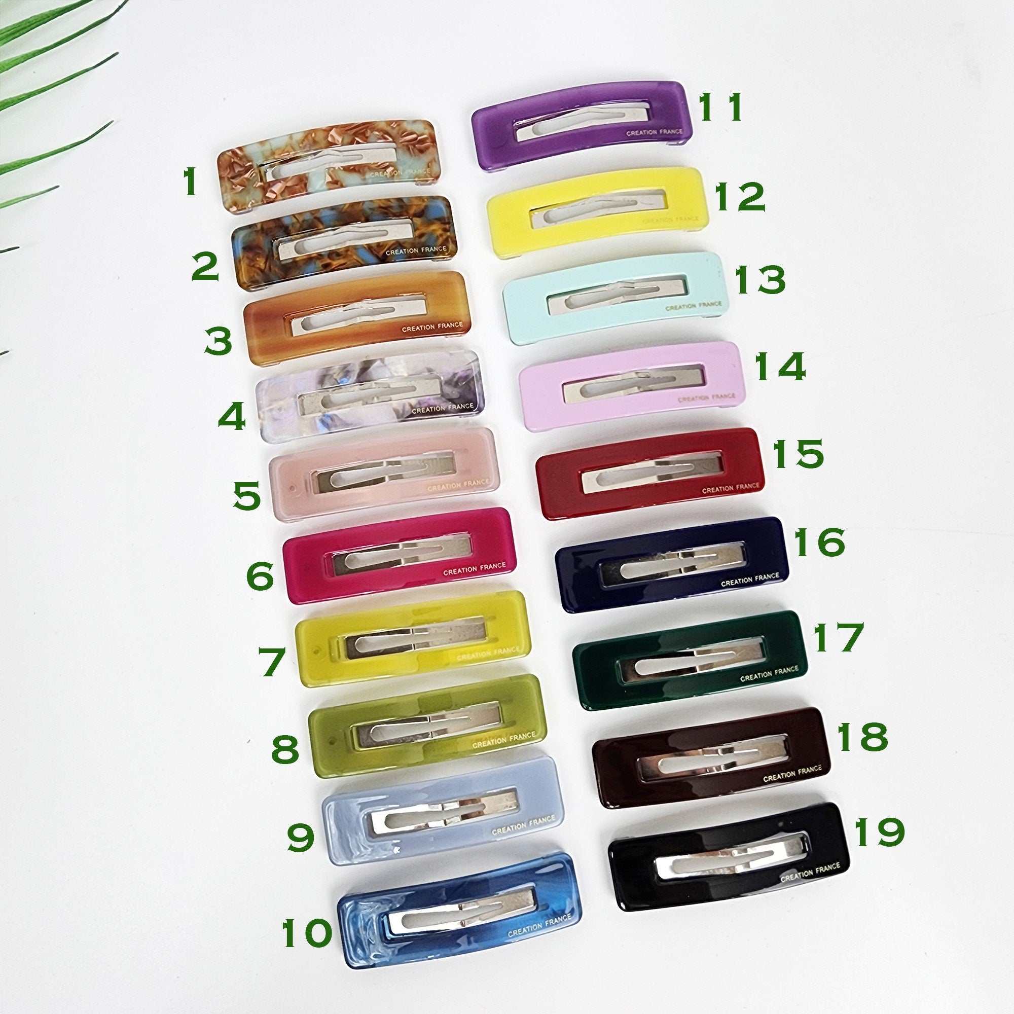 Pure Color Square Snap Clip (2.6 Inch) / Cute French Hairgrip Barrette / French Hair Pin / Tic Tac Hair Clip Pin