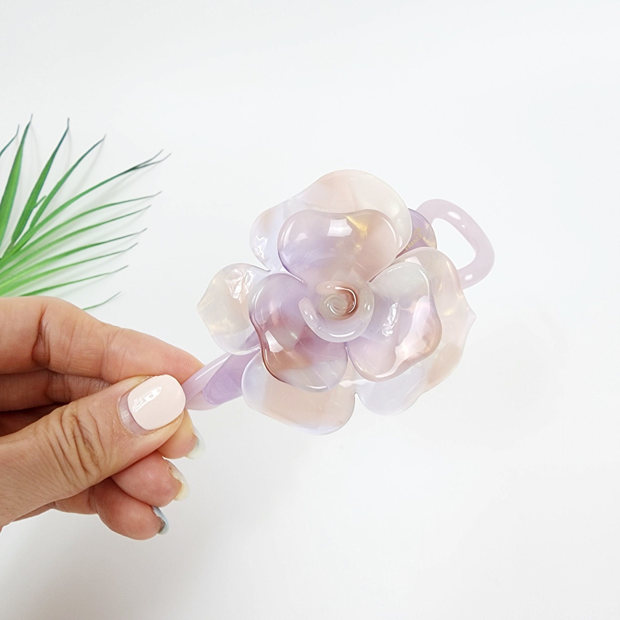Aurora Volume Flower Banana Claw Clip (4.3 Inch) / Tortoise Shell Hair Comb Barrette / Clincher Comb Hair Accessory