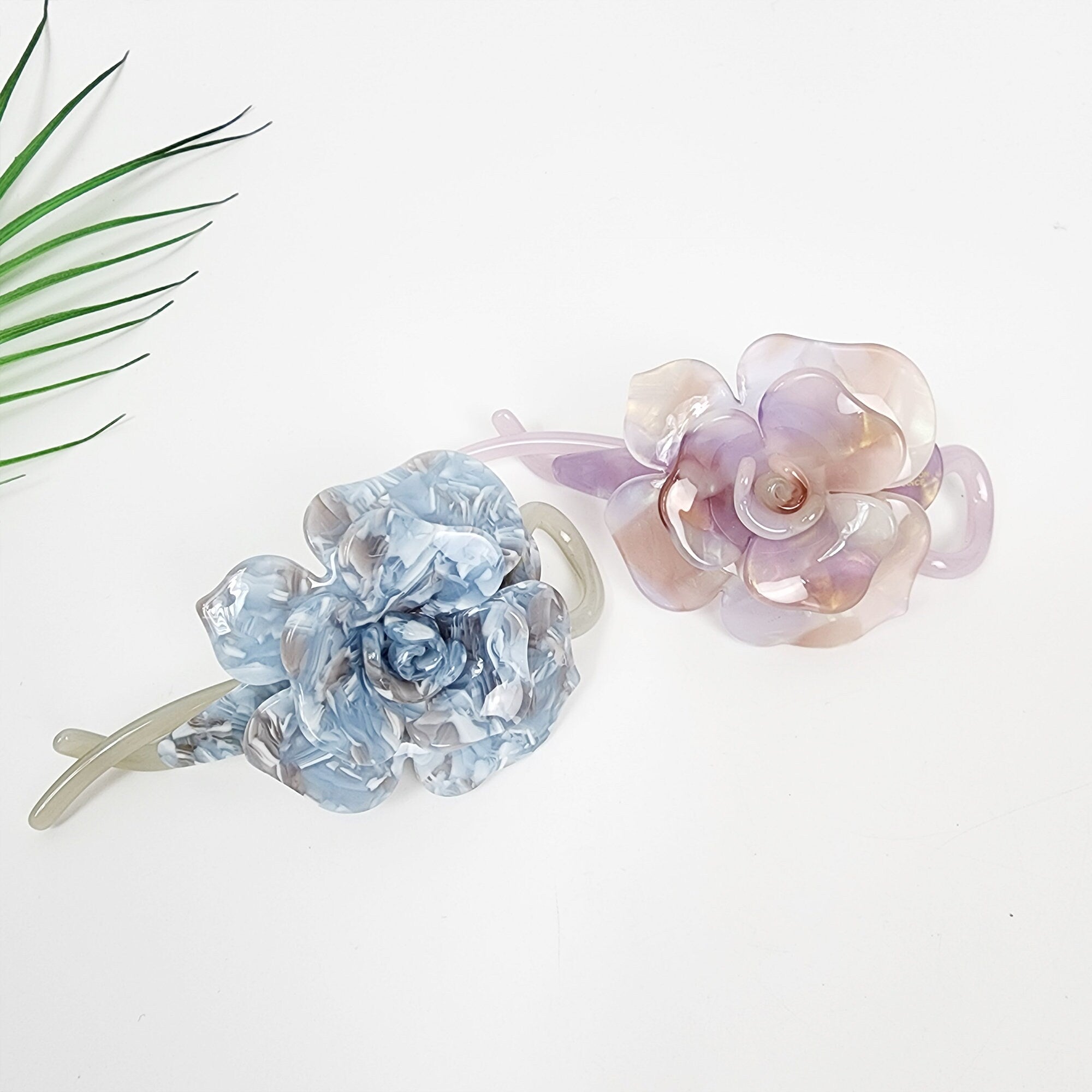 Aurora Volume Flower Banana Claw Clip (4.3 Inch) / Tortoise Shell Hair Comb Barrette / Clincher Comb Hair Accessory