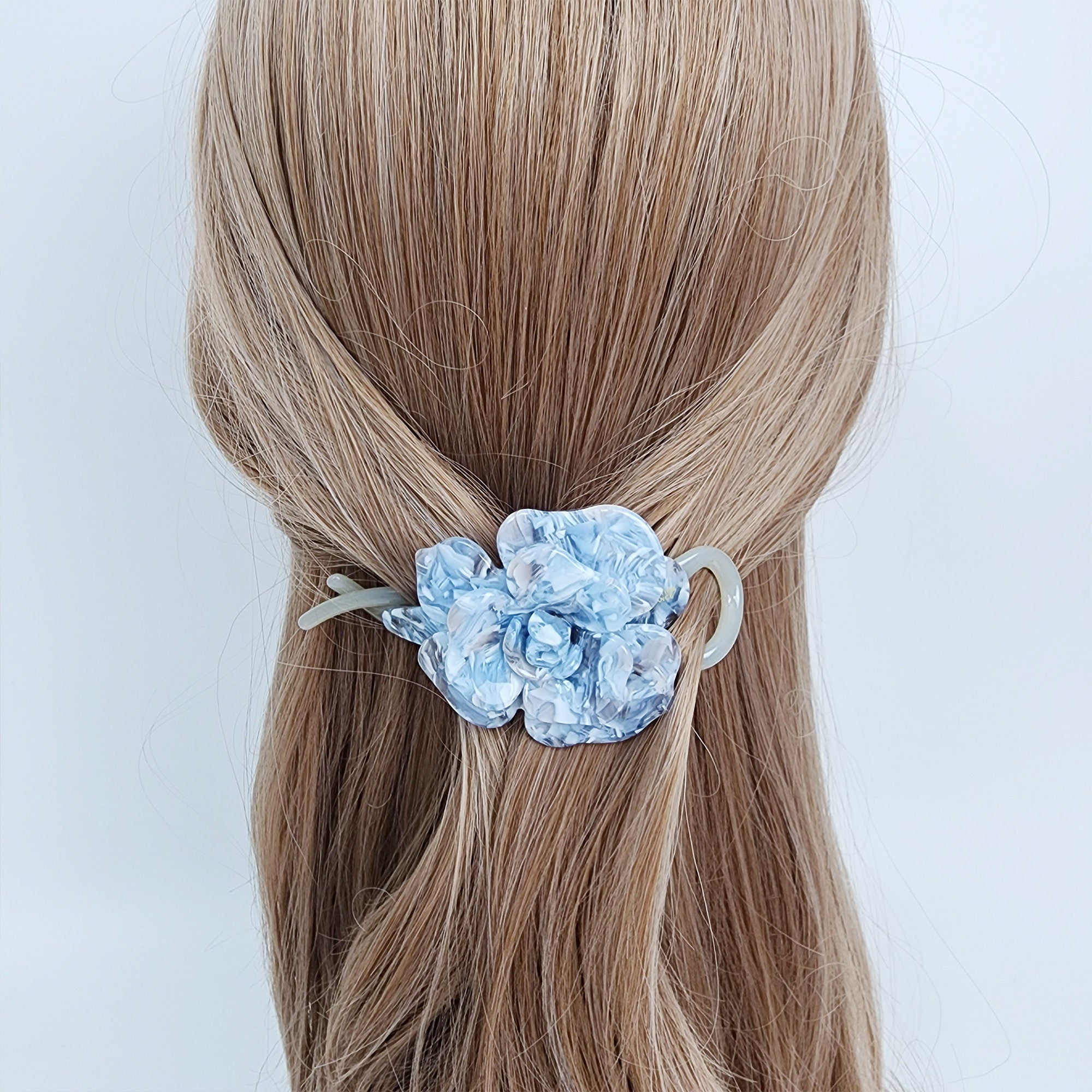 Aurora Volume Flower Banana Claw Clip (4.3 Inch) / Tortoise Shell Hair Comb Barrette / Clincher Comb Hair Accessory